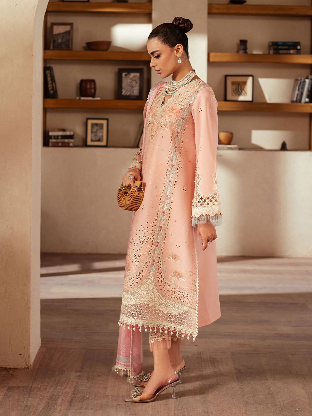 Bin Ilyas | Mehroze Luxury Lawn 25 | 91 - B by Bin Ilyas - Designer Dress - Type: Ladies Clothes - Available at Libayah - 100% Original