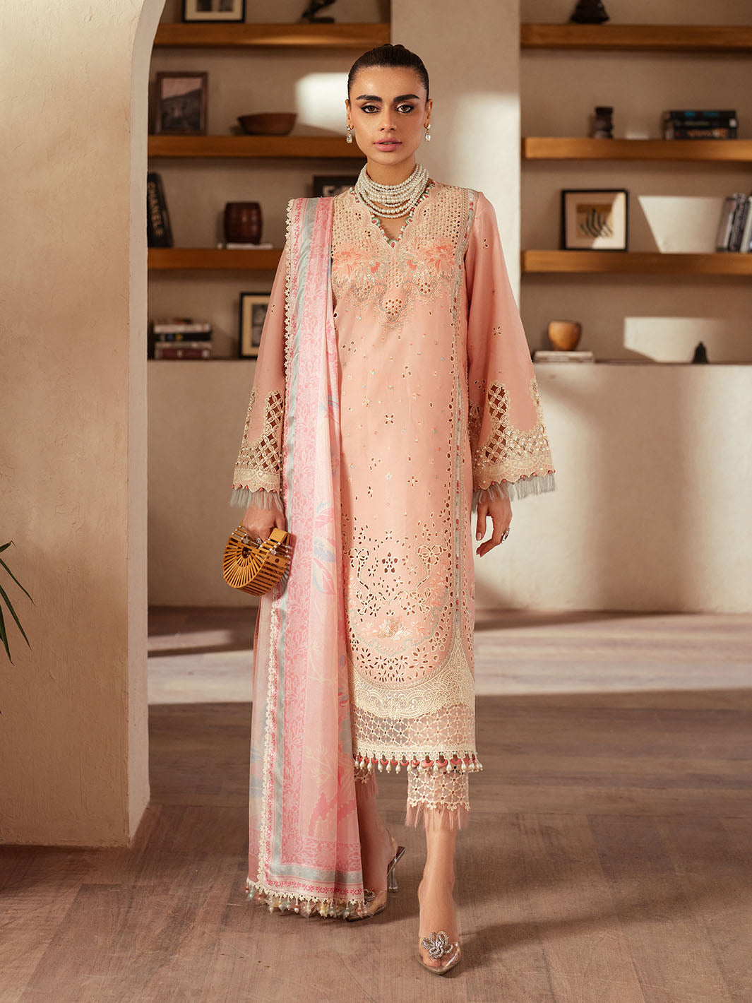 Bin Ilyas | Mehroze Luxury Lawn 25 | 91 - B by Bin Ilyas - Designer Dress - Type: Ladies Clothes - Available at Libayah - 100% Original