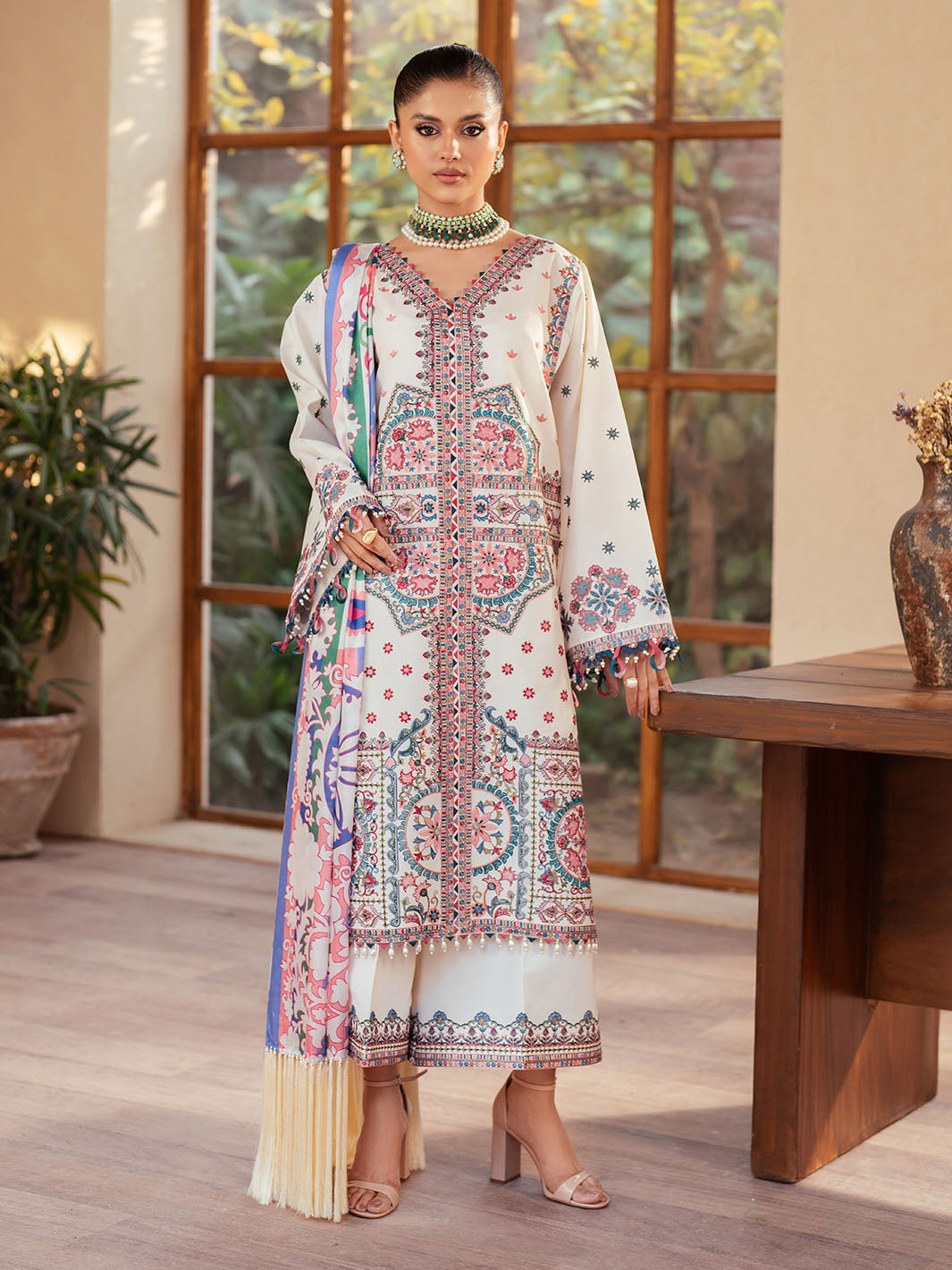 Bin Ilyas | Mehroze Luxury Lawn 25 | 92 - A by Bin Ilyas - Designer Dress - Type: Ladies Clothes - Available at Libayah - 100% Original