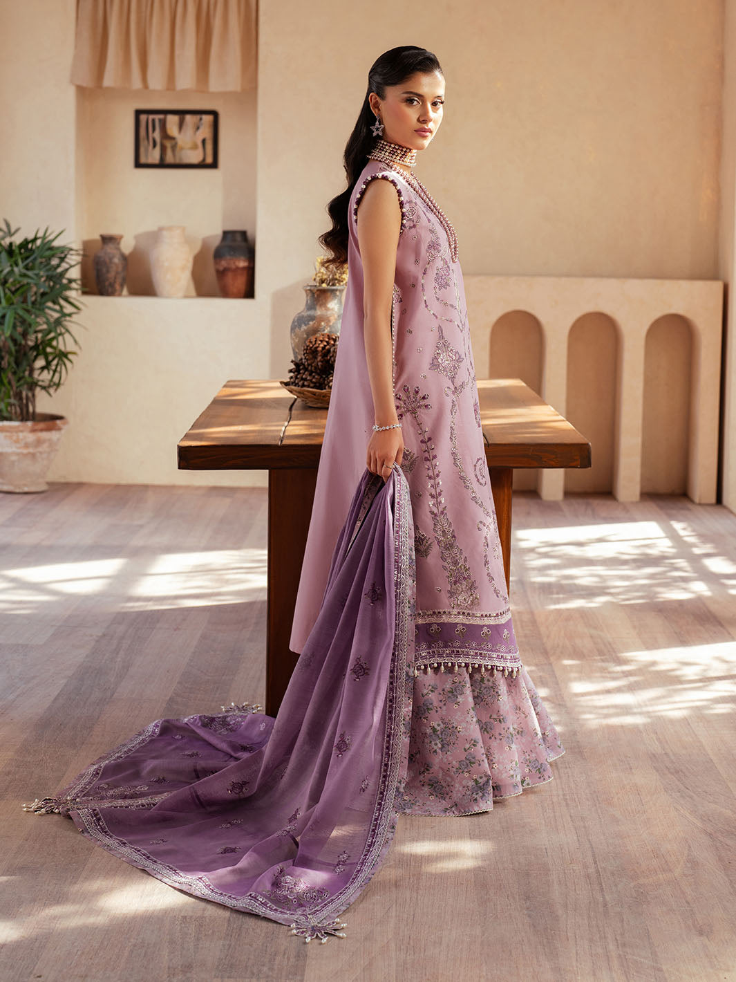 Bin Ilyas | Mehroze Luxury Lawn 25 | 93 - A by Bin Ilyas - Designer Dress - Type: Ladies Clothes - Available at Libayah - 100% Original