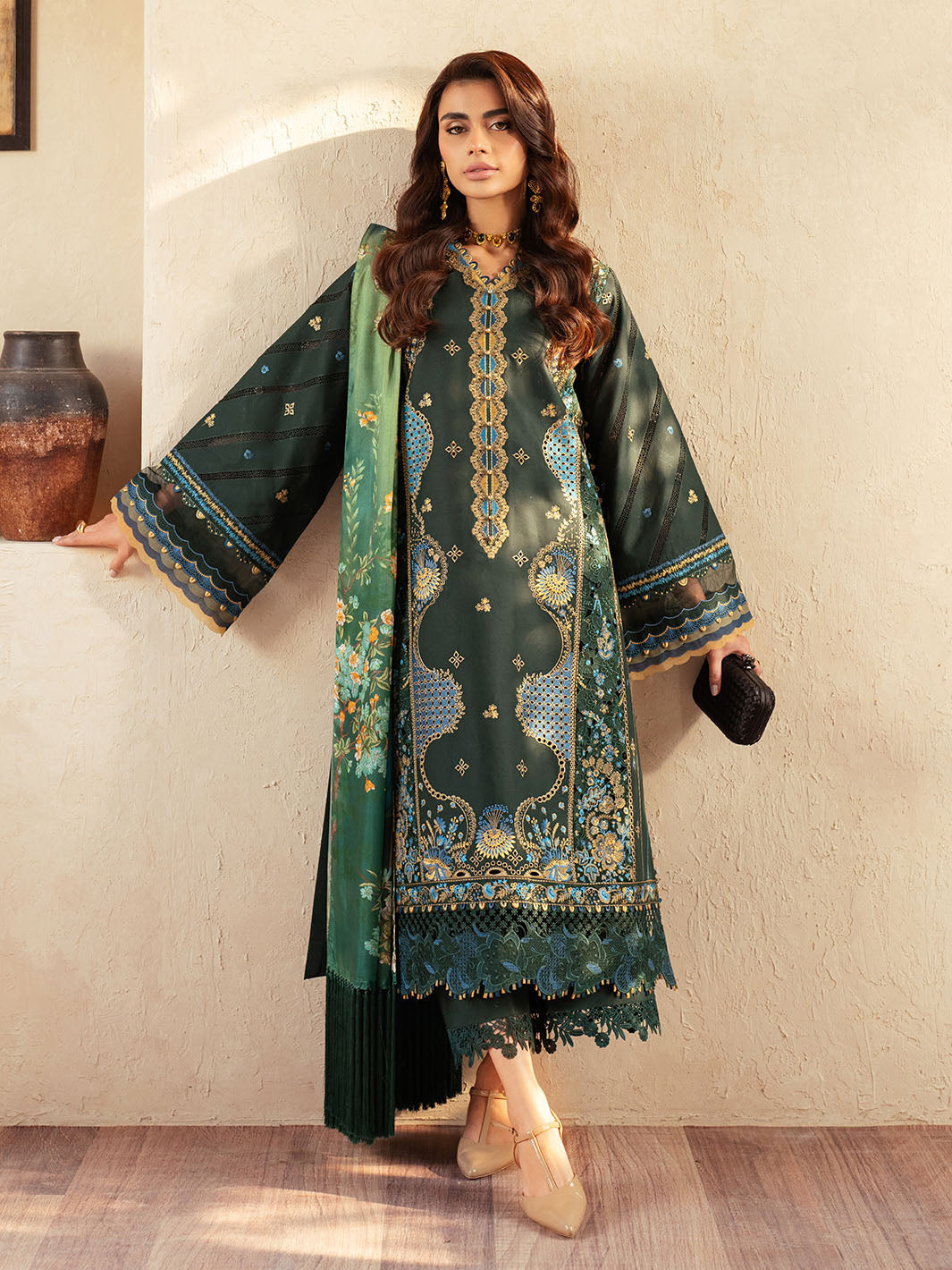 Bin Ilyas | Mehroze Luxury Lawn 25 | 94 - A by Bin Ilyas - Designer Dress - Type: Ladies Clothes - Available at Libayah - 100% Original