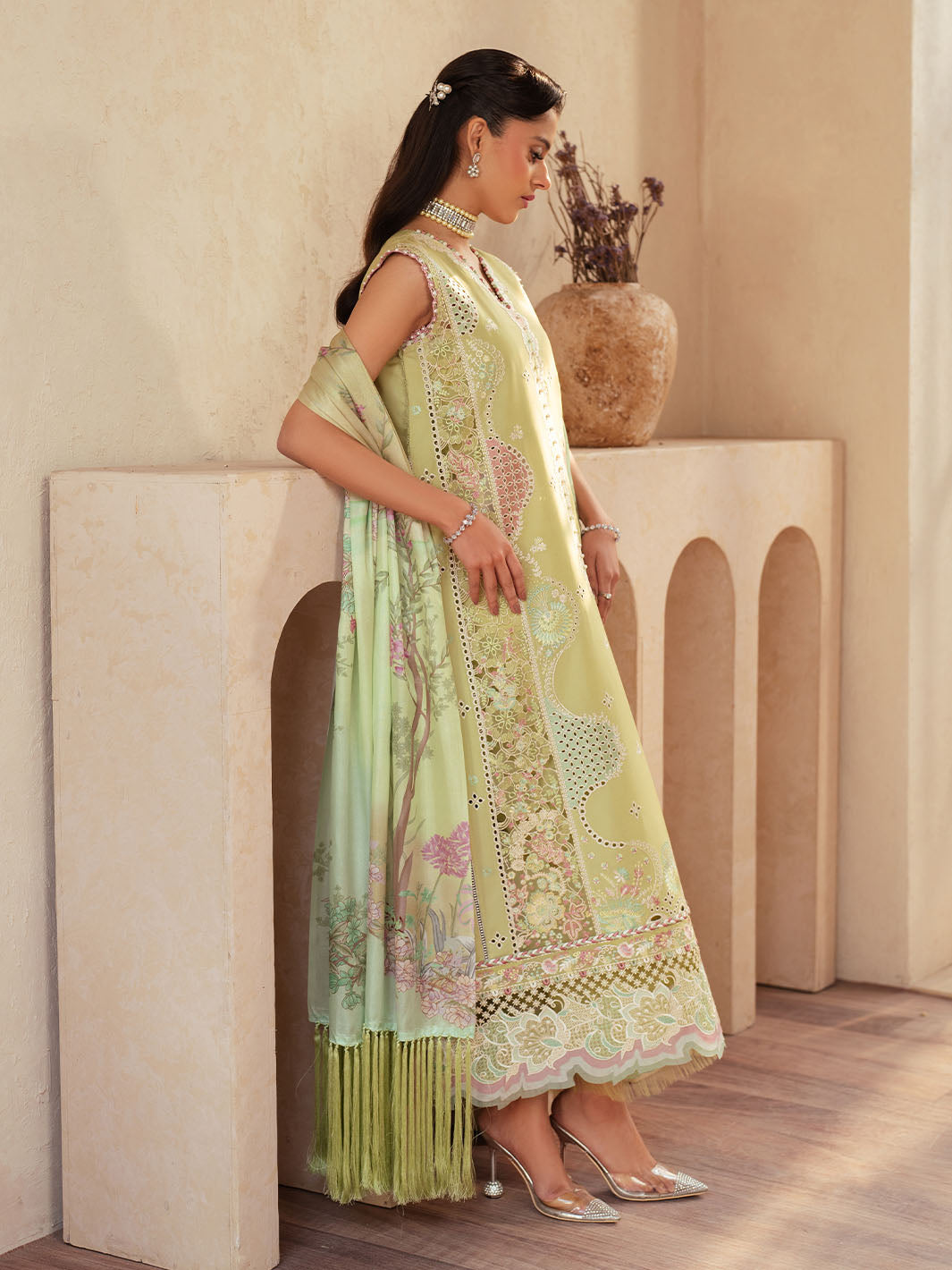 Bin Ilyas | Mehroze Luxury Lawn 25 | 94 - B by Bin Ilyas - Designer Dress - Type: Ladies Clothes - Available at Libayah - 100% Original