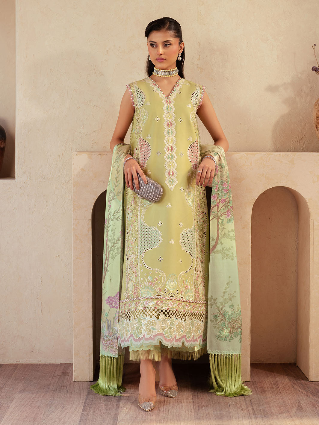 Bin Ilyas | Mehroze Luxury Lawn 25 | 94 - B by Bin Ilyas - Designer Dress - Type: Ladies Clothes - Available at Libayah - 100% Original
