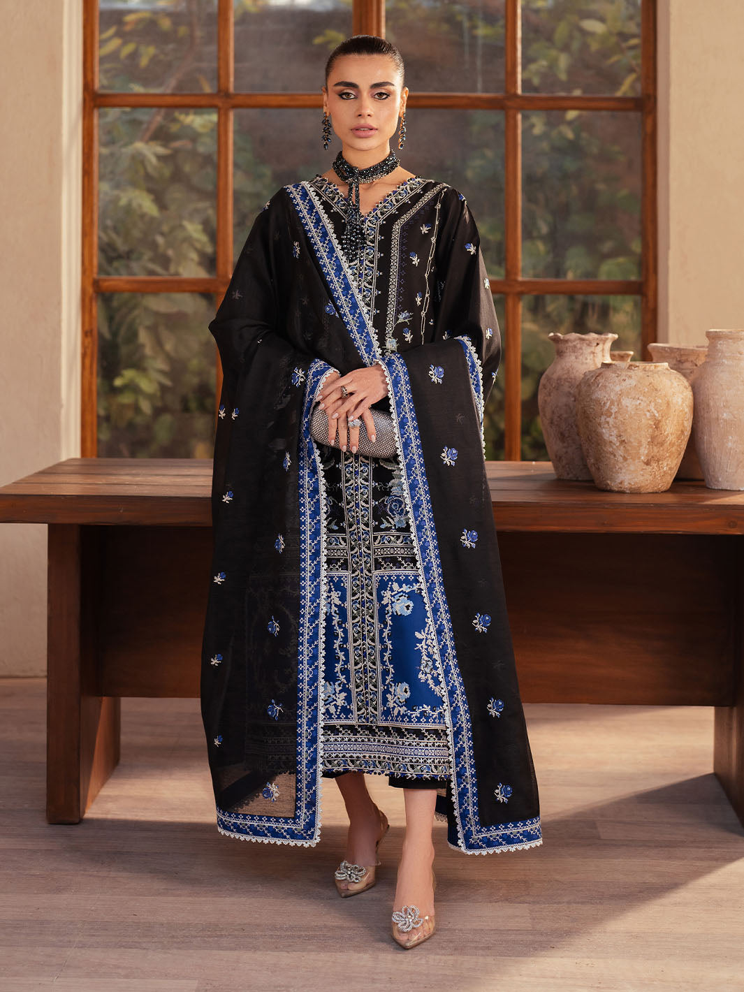 Bin Ilyas | Mehroze Luxury Lawn 25 | 95 - B by Bin Ilyas - Designer Dress - Type: Ladies Clothes - Available at Libayah - 100% Original