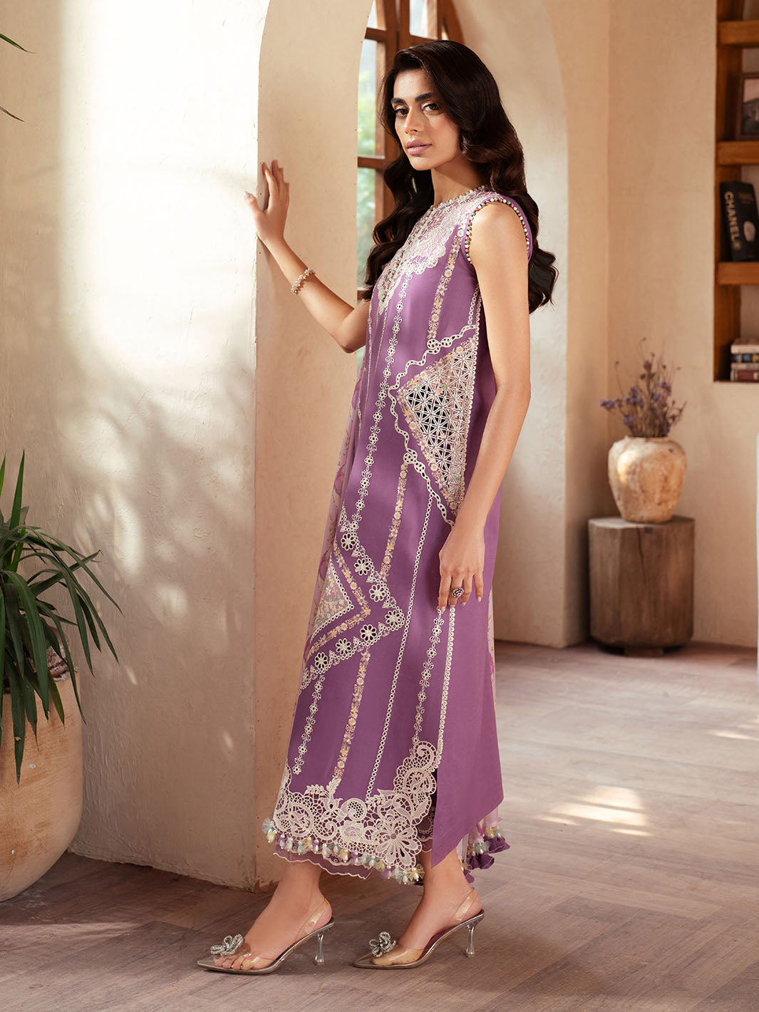 Bin Ilyas | Mehroze Luxury Lawn 25 | 96 - A by Bin Ilyas - Designer Dress - Type: Ladies Clothes - Available at Libayah - 100% Original