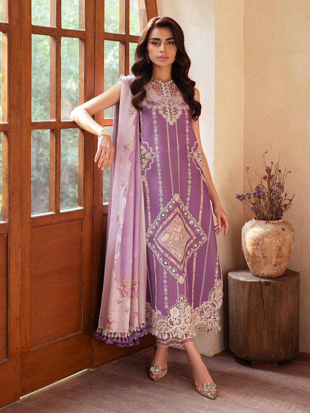 Bin Ilyas | Mehroze Luxury Lawn 25 | 96 - A by Bin Ilyas - Designer Dress - Type: Ladies Clothes - Available at Libayah - 100% Original