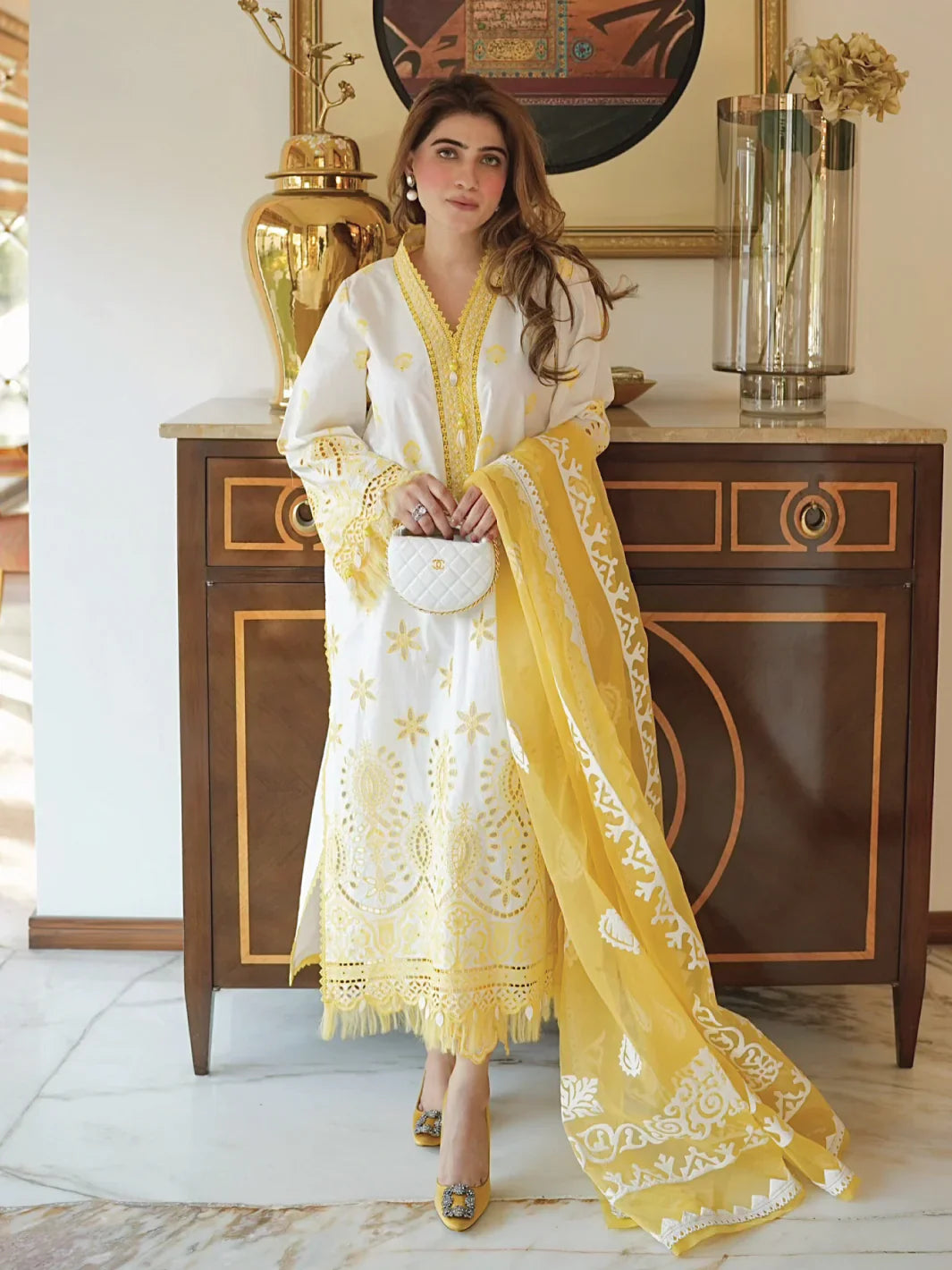 Faiza Faisal | Maya Luxury Lawn | Ceren by Faiza Faisal - Designer Dress - Type: Ladies Clothes - Available at Libayah - 100% Original