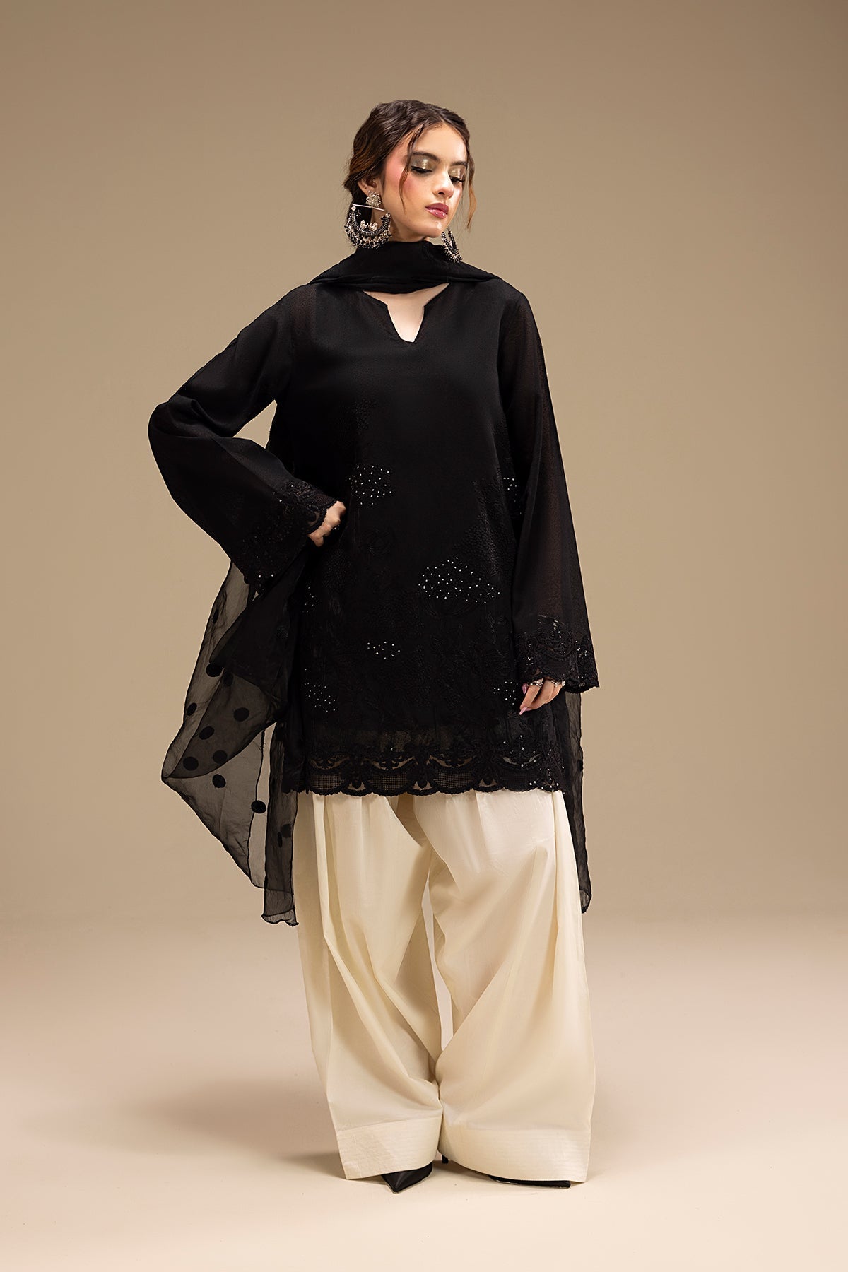 Erum Khan | Lillia Summer Edit | Night Petal by Erum Khan - Designer Dress - Type: Ladies Clothes - Available at Libayah - 100% Original
