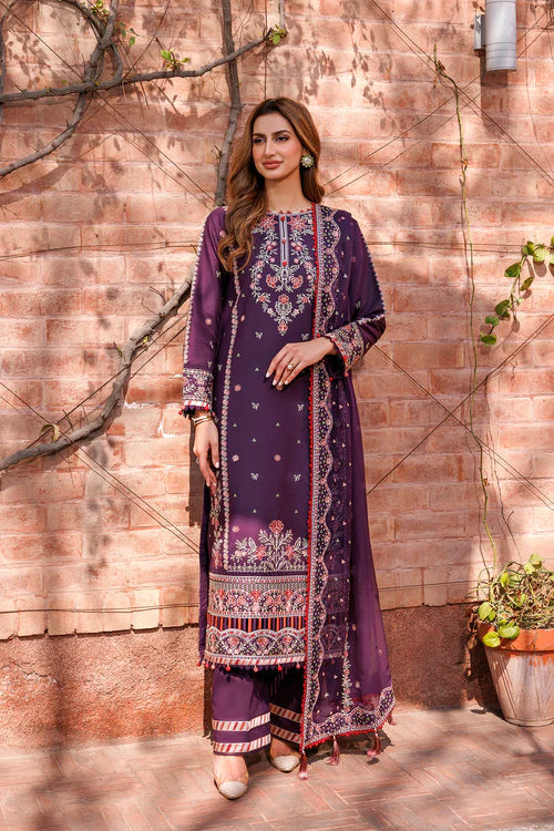 Farasha | Kaavish Lawn 24 | SHADOW BERRY by Farasha - Designer Dress - Type: Ladies Clothes - Available at Libayah - 100% Original