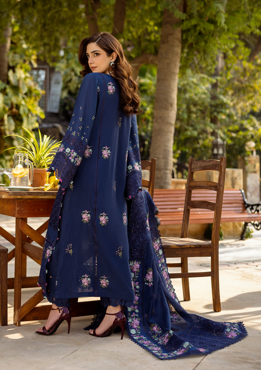 Elaf Premium | Luxury Lawn 25 | ELM-06 NEELAM by Elaf Premium - Designer Dress - Type: Ladies Clothes - Available at Libayah - 100% Original
