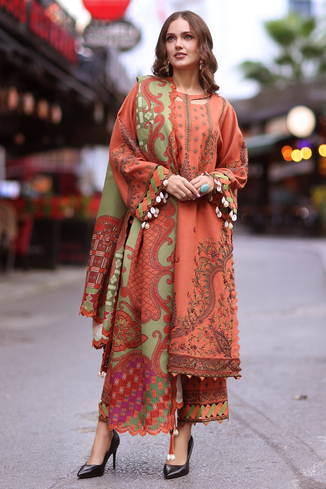Charizma | Poshima Shawl |  PS4-01 by Charizma - Designer Dress - Type: Ladies Clothes - Available at Libayah - 100% Original