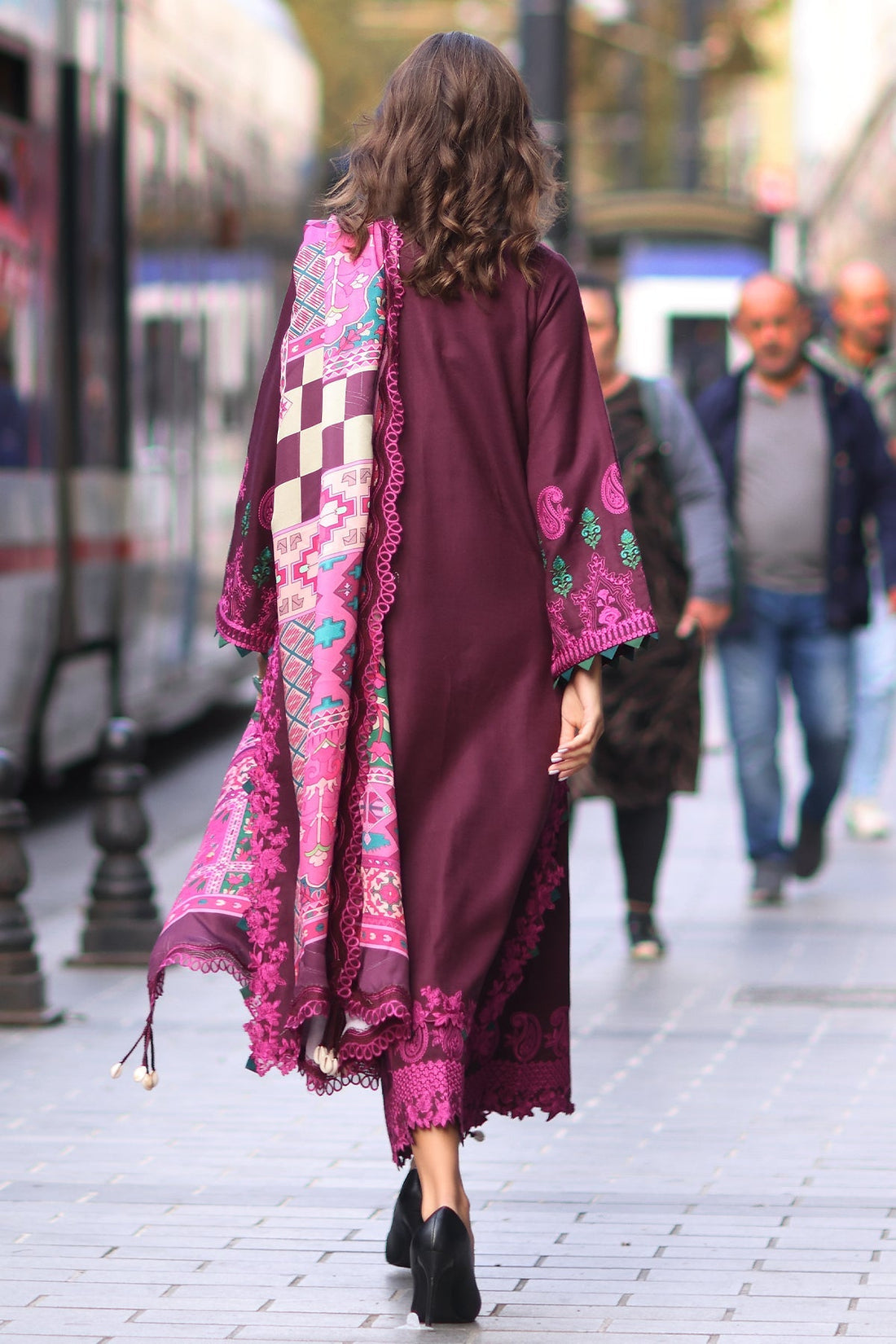 Charizma | Poshima Shawl |   PS4-05 by Charizma - Designer Dress - Type: Ladies Clothes - Available at Libayah - 100% Original