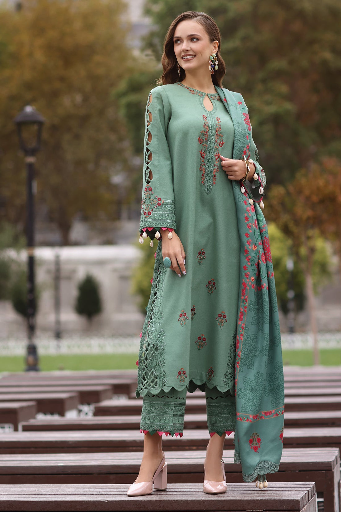 Charizma | Poshima Shawl |  PS4-06 by Charizma - Designer Dress - Type: Ladies Clothes - Available at Libayah - 100% Original
