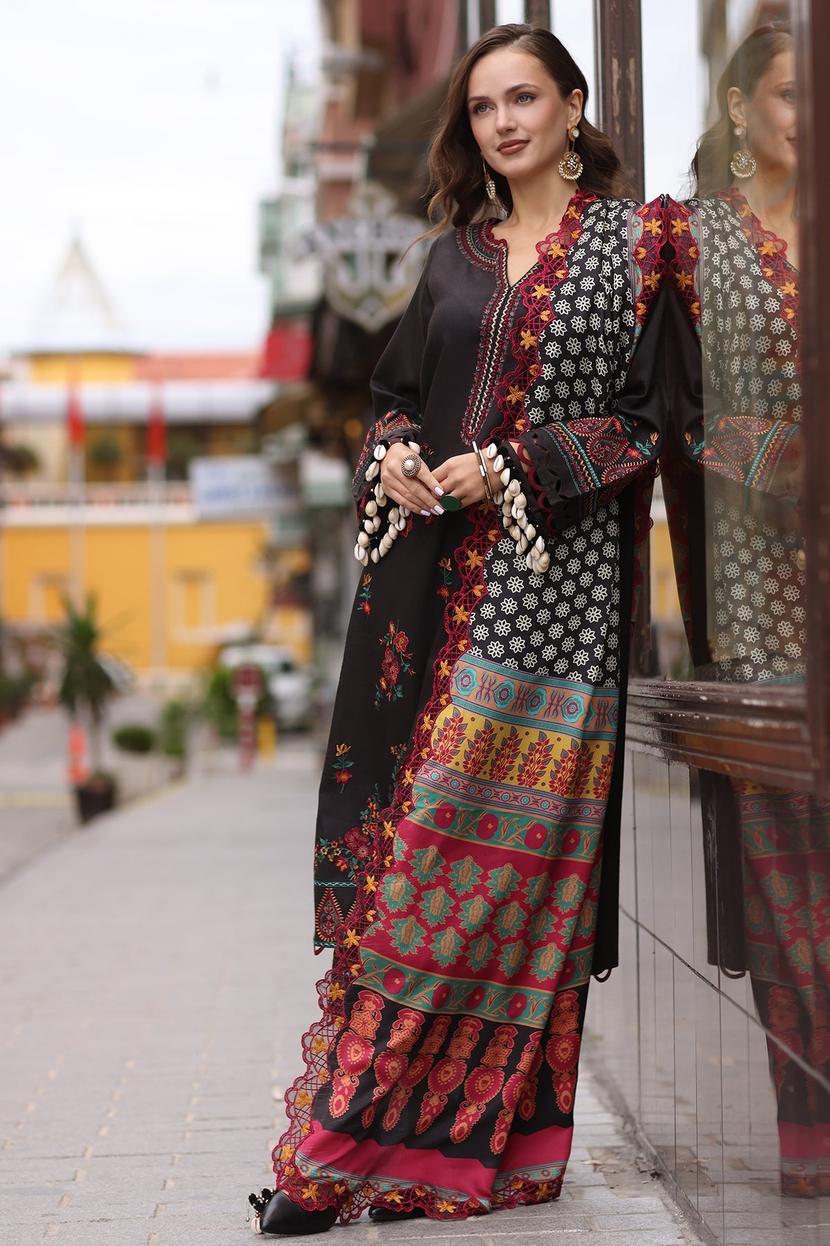 Charizma | Poshima Shawl |   PS4-03 by Charizma - Designer Dress - Type: Ladies Clothes - Available at Libayah - 100% Original