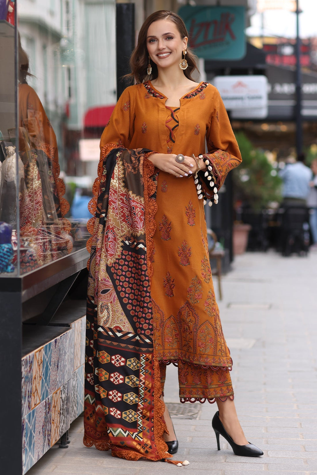 Charizma | Poshima Shawl |  PS4-04 by Charizma - Designer Dress - Type: Ladies Clothes - Available at Libayah - 100% Original