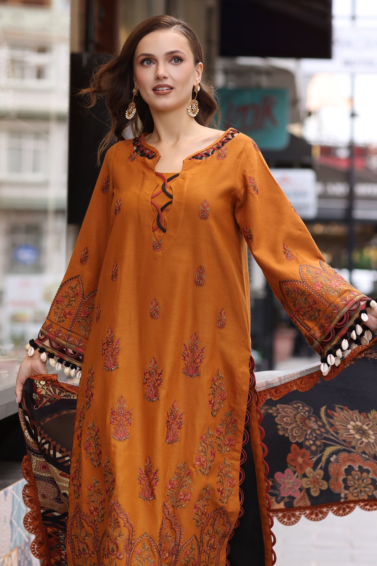 Charizma | Poshima Shawl |  PS4-04 by Charizma - Designer Dress - Type: Ladies Clothes - Available at Libayah - 100% Original