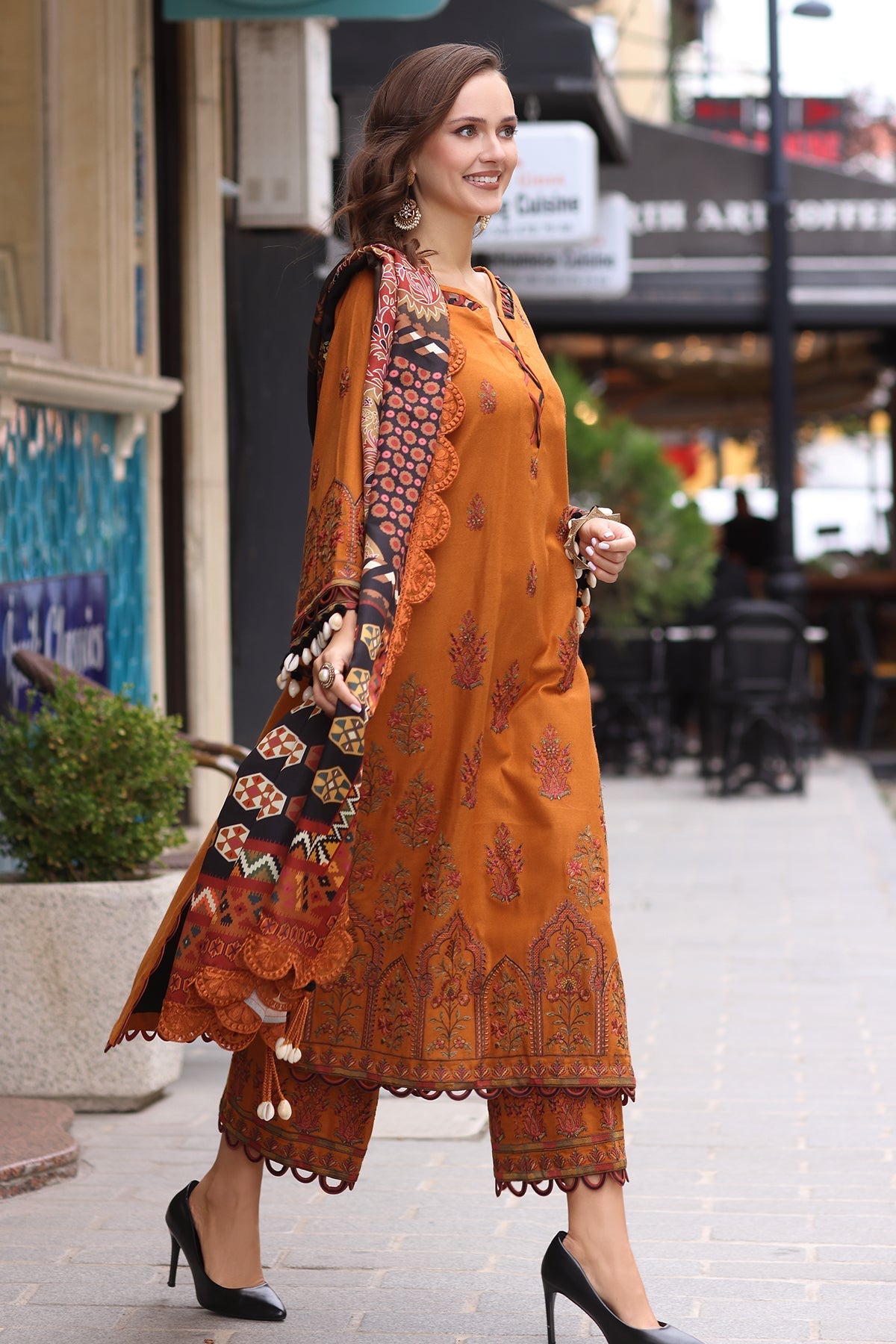 Charizma | Poshima Shawl |  PS4-04 by Charizma - Designer Dress - Type: Ladies Clothes - Available at Libayah - 100% Original