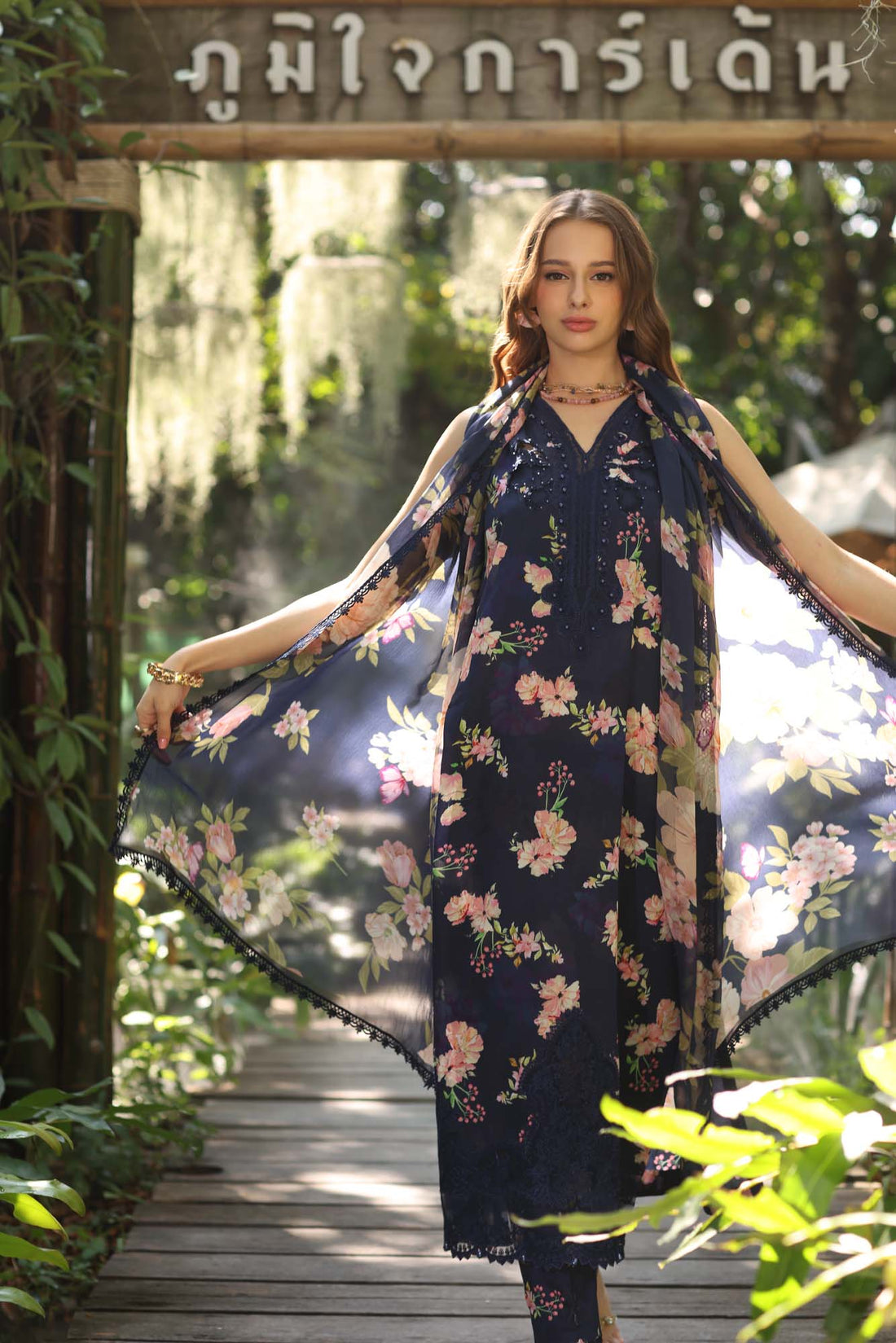 Noor by Saadia Asad | Eid Luxe Printedkari | D8-B by Noor by Saadia Asad - Designer Dress - Type: Ladies Clothes - Available at Libayah - 100% Original