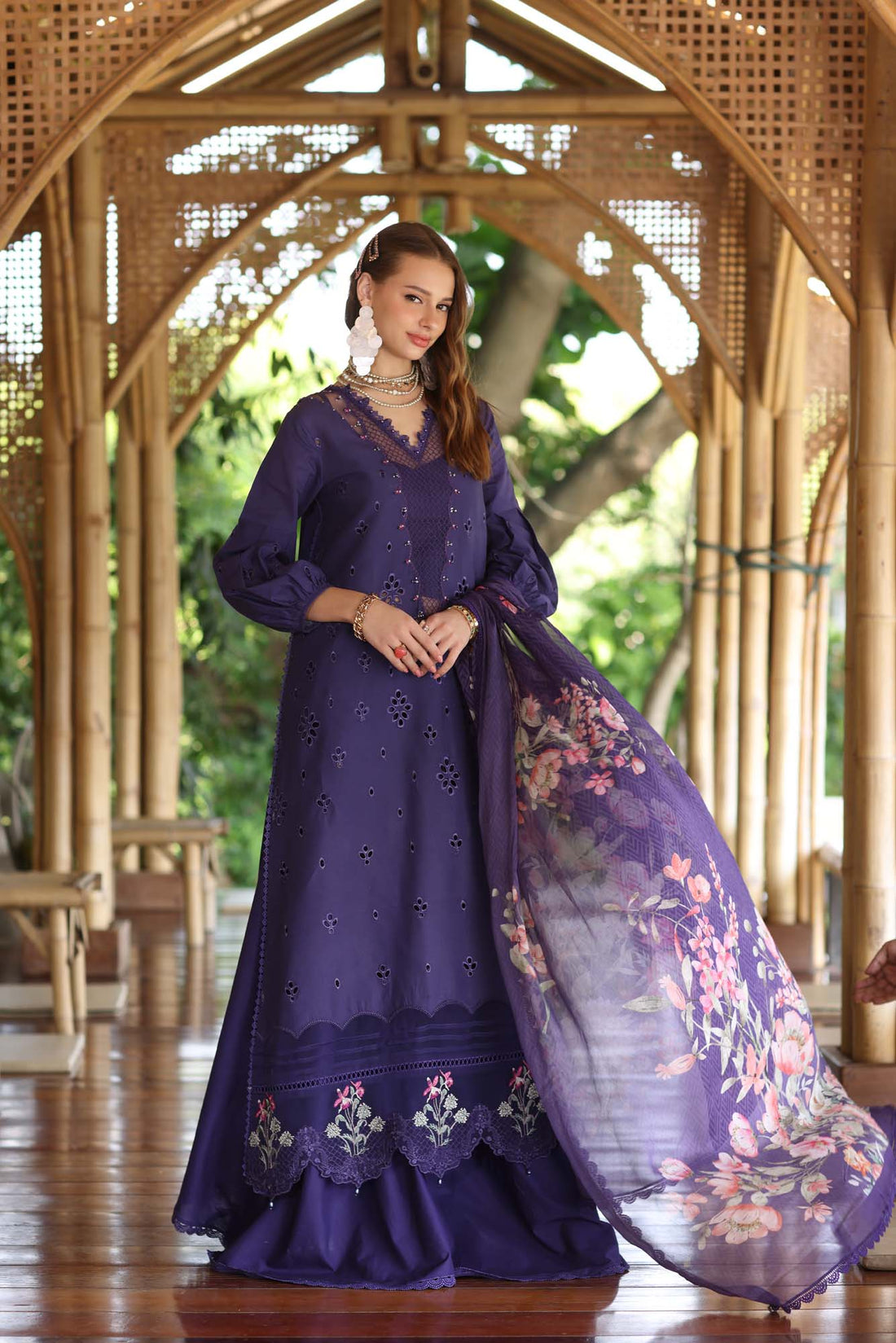 Noor by Saadia Asad | Eid Luxe Printedkari | D7-B by Noor by Saadia Asad - Designer Dress - Type: Ladies Clothes - Available at Libayah - 100% Original
