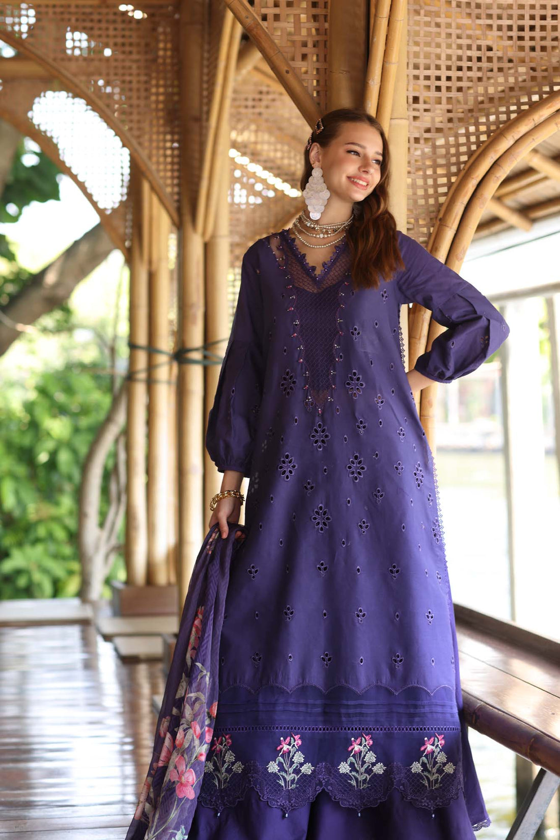 Noor by Saadia Asad | Eid Luxe Printedkari | D7-B by Noor by Saadia Asad - Designer Dress - Type: Ladies Clothes - Available at Libayah - 100% Original