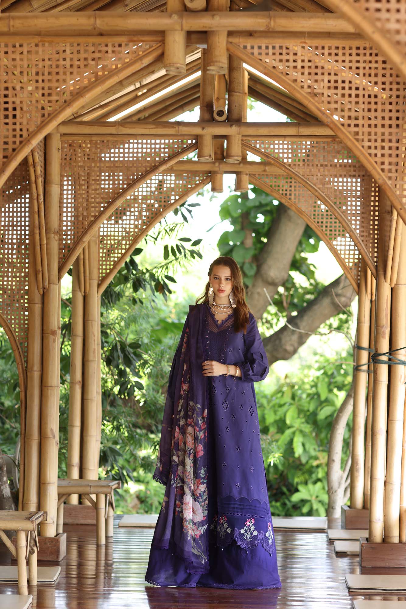 Noor by Saadia Asad | Eid Luxe Printedkari | D7-B by Noor by Saadia Asad - Designer Dress - Type: Ladies Clothes - Available at Libayah - 100% Original