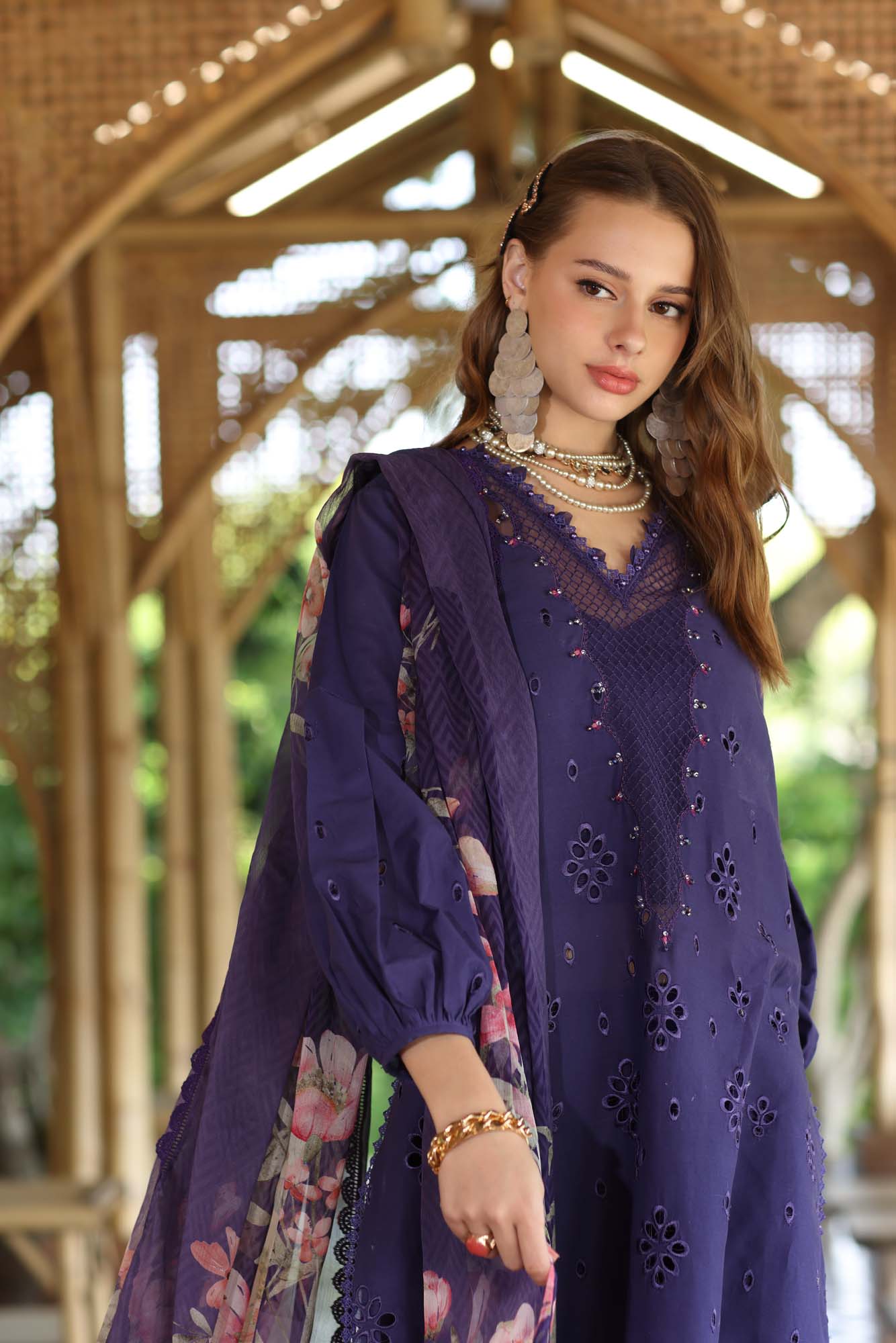 Noor by Saadia Asad | Eid Luxe Printedkari | D7-B by Noor by Saadia Asad - Designer Dress - Type: Ladies Clothes - Available at Libayah - 100% Original