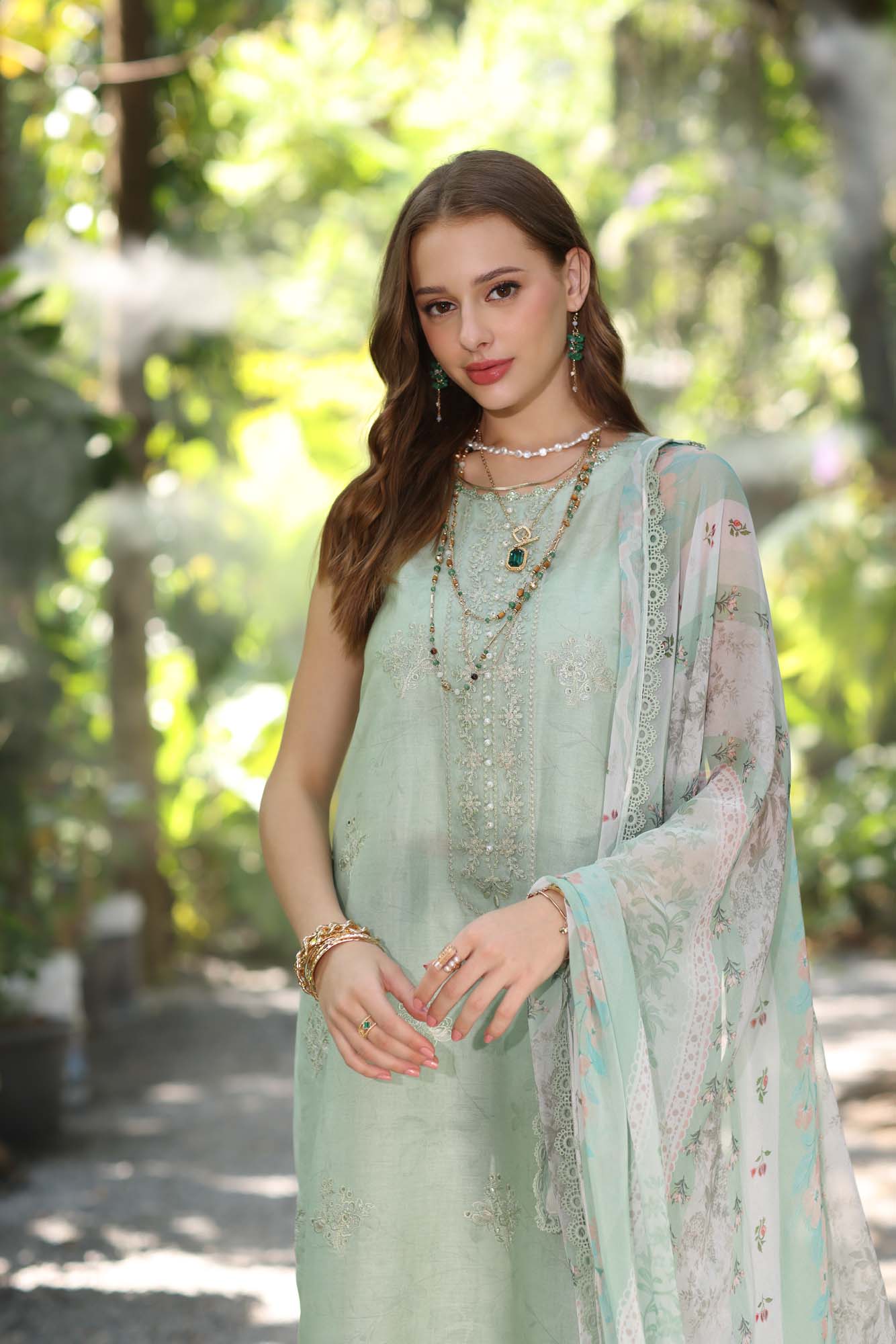 Noor by Saadia Asad | Eid Luxe Printedkari | D6-A by Noor by Saadia Asad - Designer Dress - Type: Ladies Clothes - Available at Libayah - 100% Original