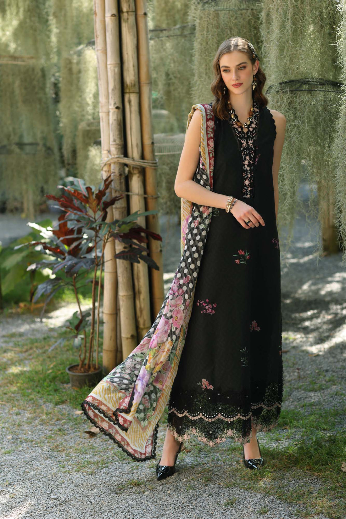 Noor by Saadia Asad | Eid Luxe Printedkari | D10-B by Noor by Saadia Asad - Designer Dress - Type: Ladies Clothes - Available at Libayah - 100% Original