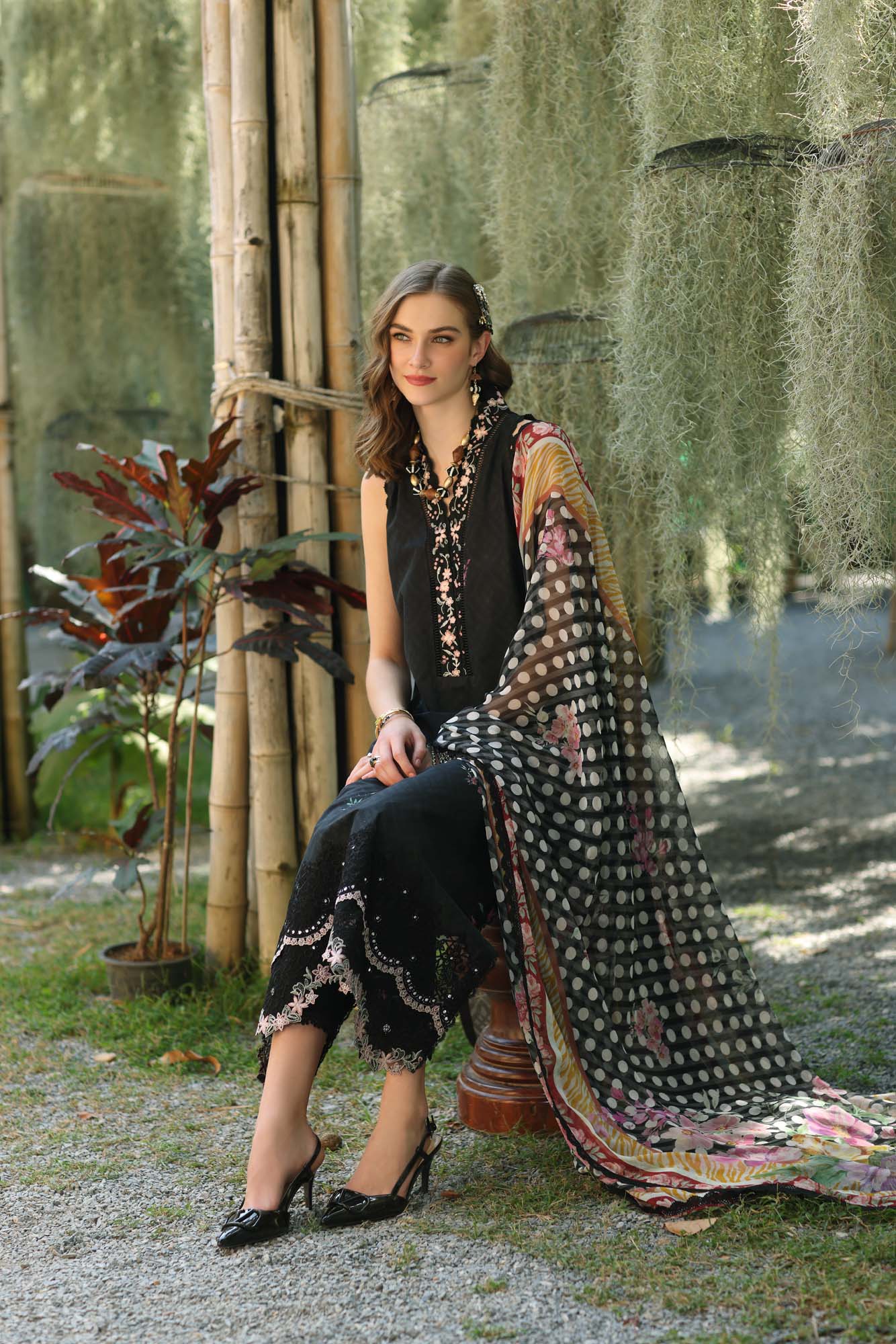Noor by Saadia Asad | Eid Luxe Printedkari | D10-B by Noor by Saadia Asad - Designer Dress - Type: Ladies Clothes - Available at Libayah - 100% Original