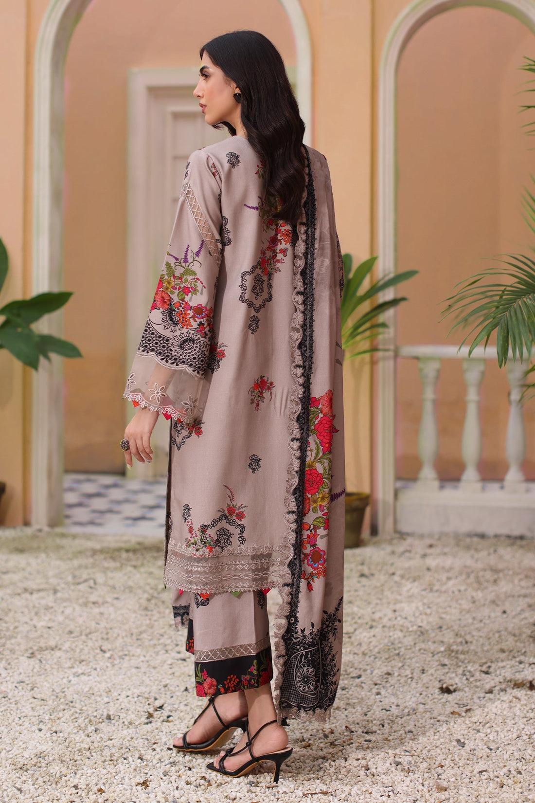 Charizma | Sheen Embroidered Linen Shawl | SHW4-02 by Charizma - Designer Dress - Type: Ladies Clothes - Available at Libayah - 100% Original