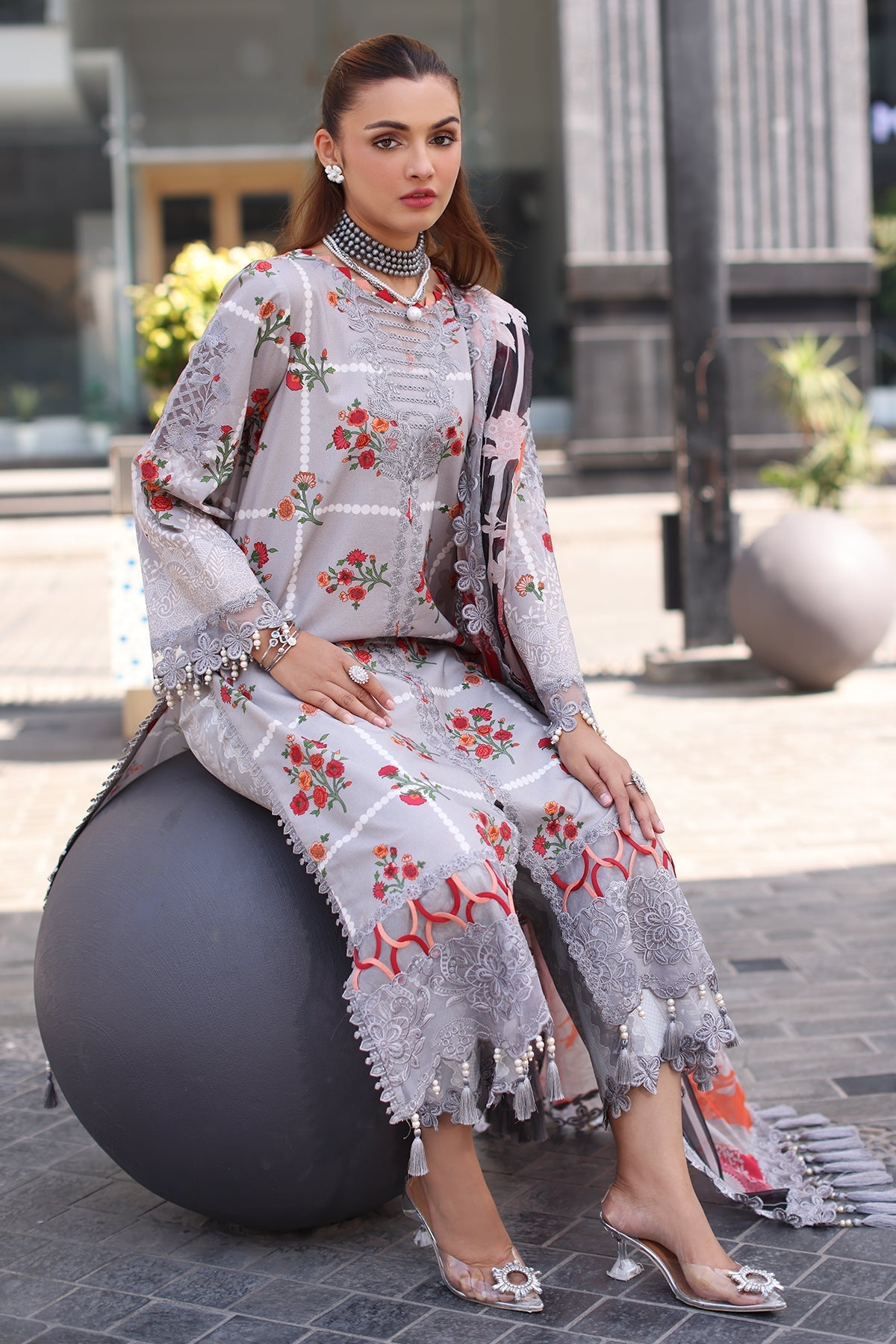 Charizma | Combination Lawn | CC5-23 by Charizma - Designer Dress - Type: Ladies Clothes - Available at Libayah - 100% Original