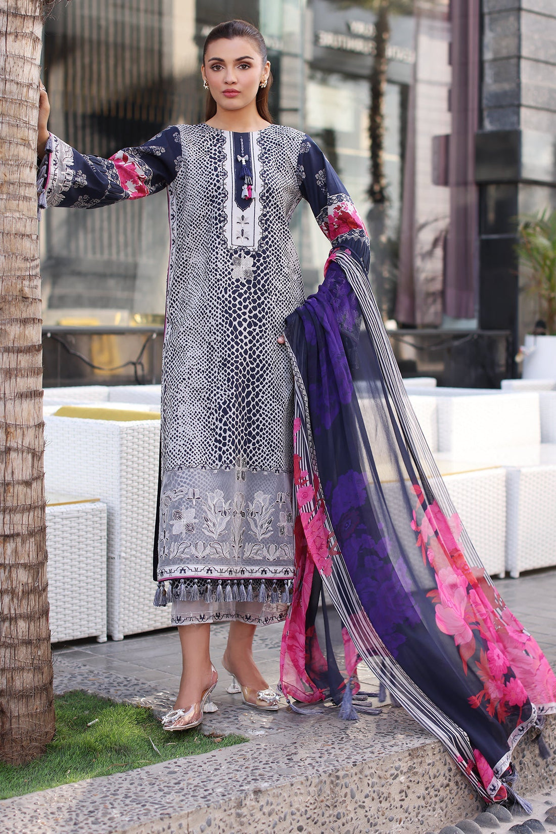 Charizma | Combination Lawn | CC5-26 by Charzima - Designer Dress - Type: Ladies Clothes - Available at Libayah - 100% Original