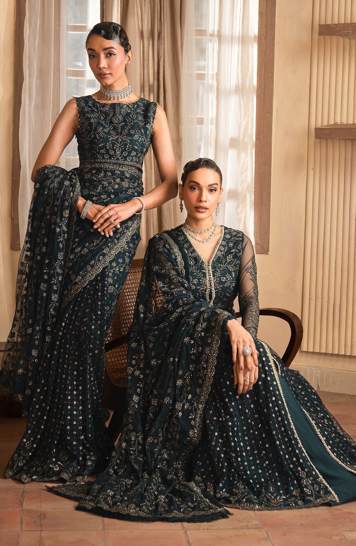 Zarif | Emirah Formals | ZEF 01 ORNA by Zarif - Designer Dress - Type: Ladies Clothes - Available at Libayah - 100% Original