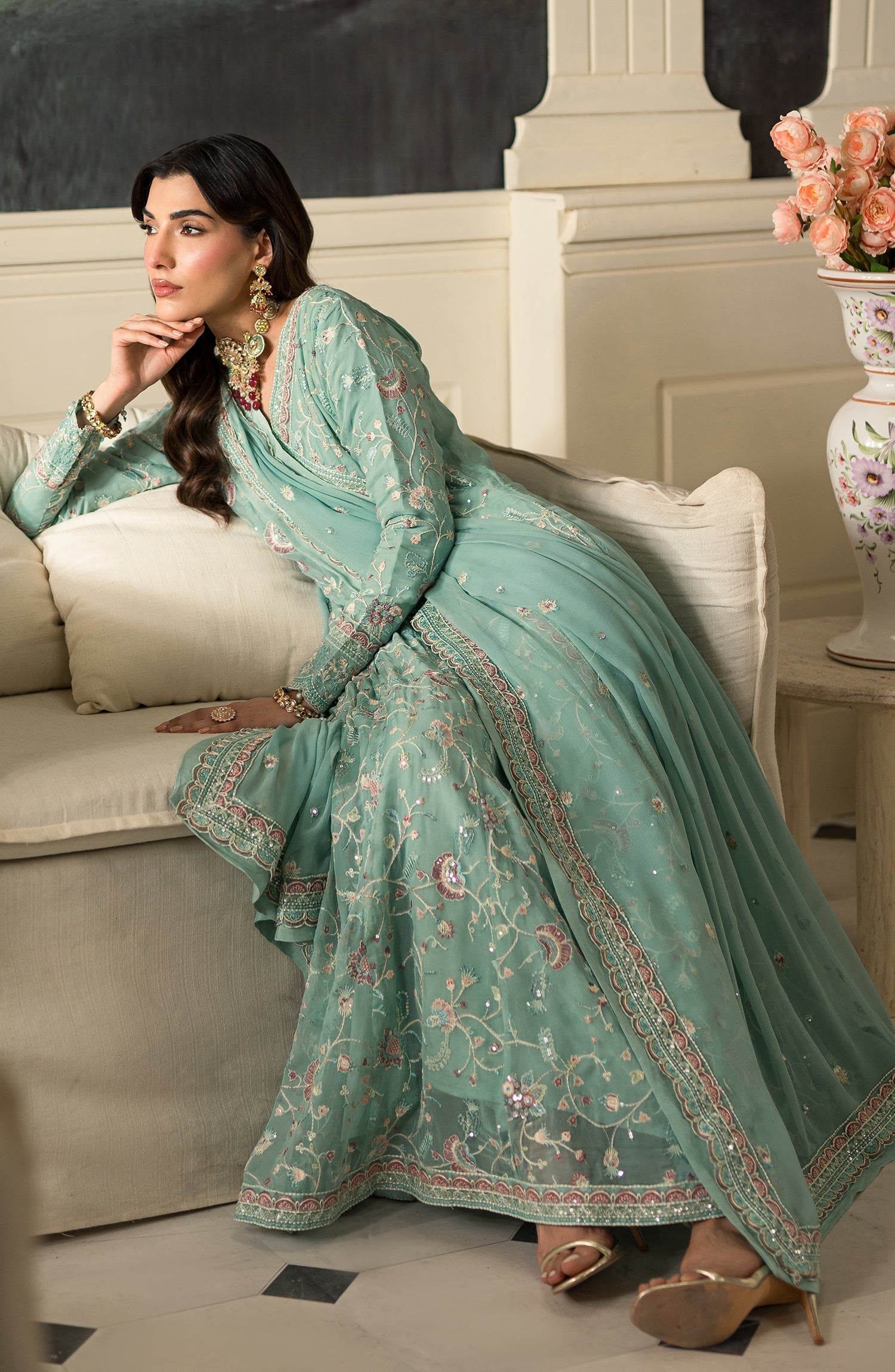 Emaan Adeel | Suave Luxury Formals 24 | AZLIN by Emaan Adeel - Designer Dress - Type: Ladies Clothes - Available at Libayah - 100% Original