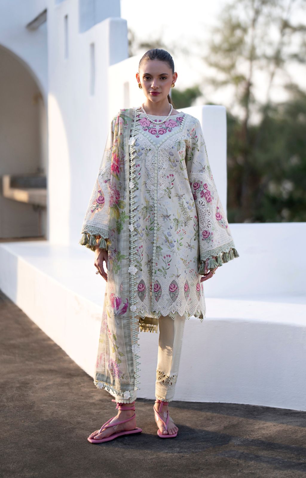 AJR Couture | Printakari Lawn 25 | Aleesia by AJR Couture - Designer Dress - Type: Ladies Clothes - Available at Libayah - 100% Original