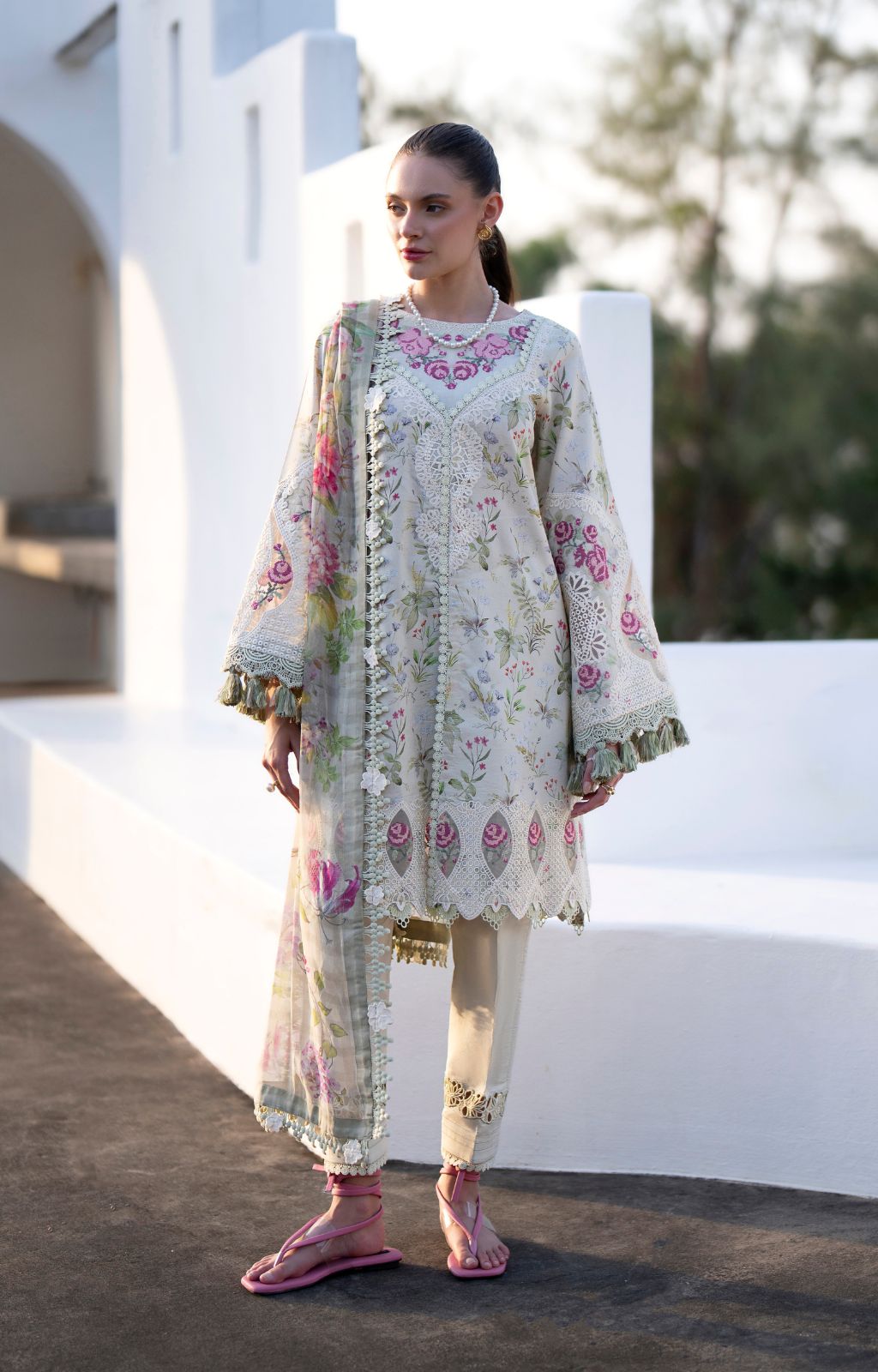 AJR Couture | Printakari Lawn 25 | Aleesia by AJR Couture - Designer Dress - Type: Ladies Clothes - Available at Libayah - 100% Original