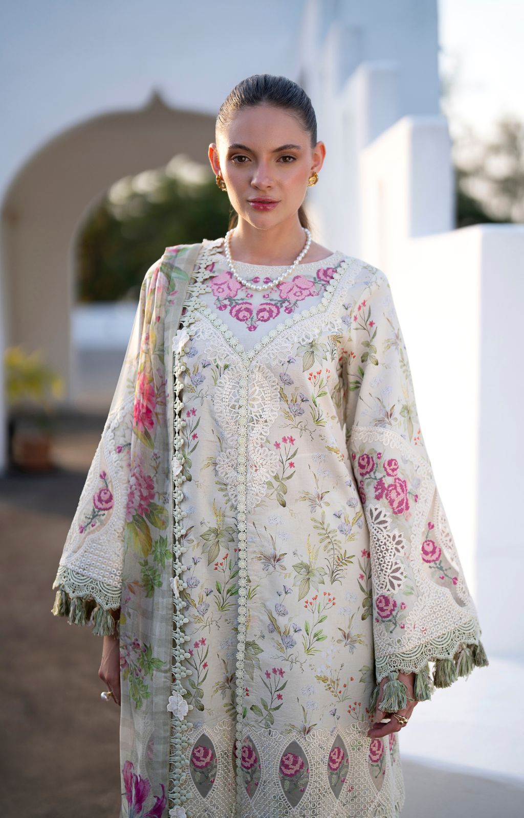 AJR Couture | Printakari Lawn 25 | Aleesia by AJR Couture - Designer Dress - Type: Ladies Clothes - Available at Libayah - 100% Original