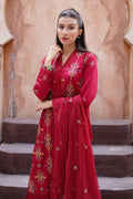 Kross Kulture | Luxury Baharaneh | Crimson KLX-00733 by Kross Kulture - Designer Dress - Type: Ladies Clothes - Available at Libayah - 100% Original