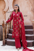 Kross Kulture | Luxury Baharaneh | Crimson KLX-00733 by Kross Kulture - Designer Dress - Type: Ladies Clothes - Available at Libayah - 100% Original