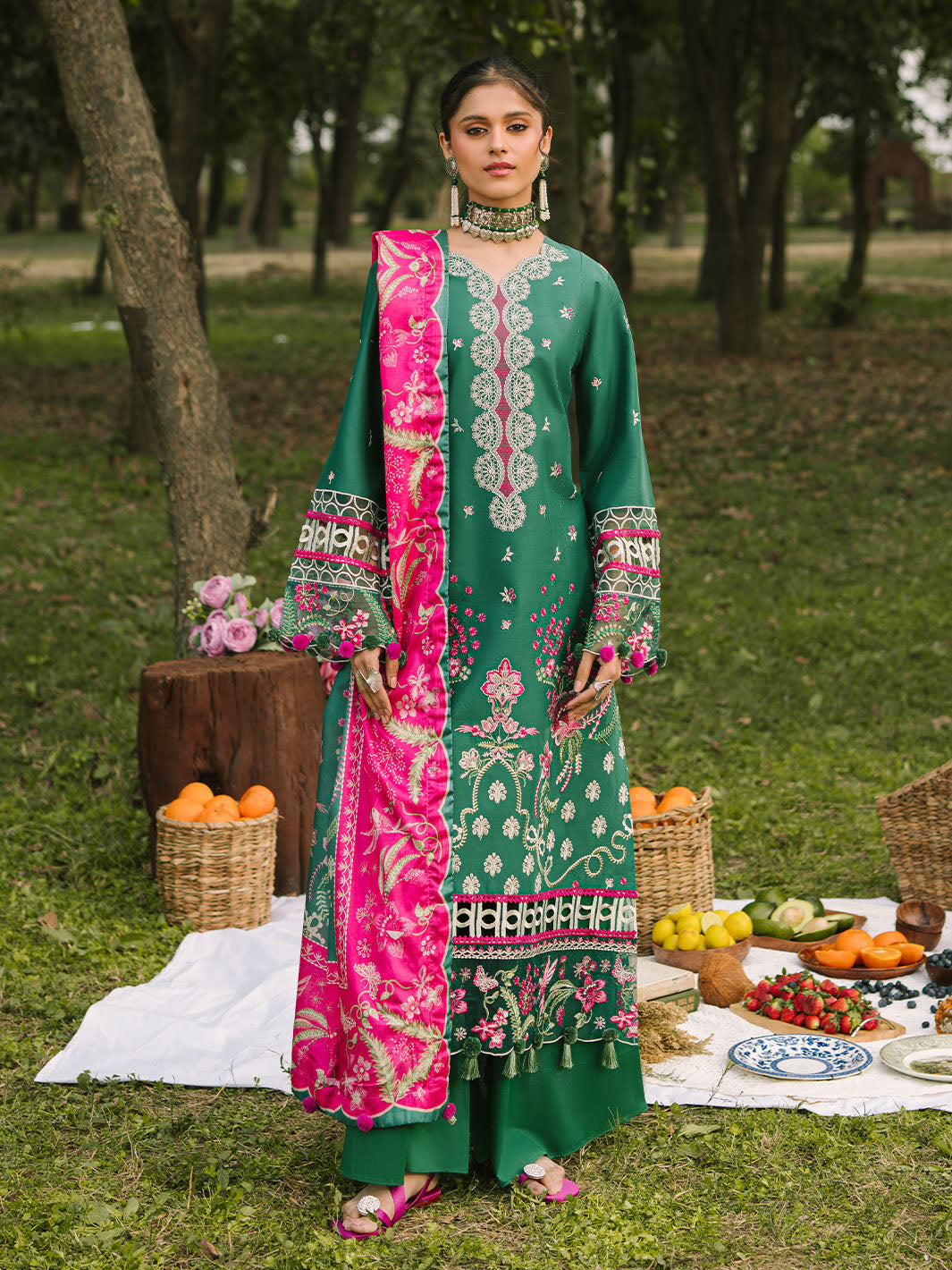 Mahnur | Dahlia Luxury Lawn 25 | Ara by Mahnur - Designer Dress - Type: Ladies Clothes - Available at Libayah - 100% Original