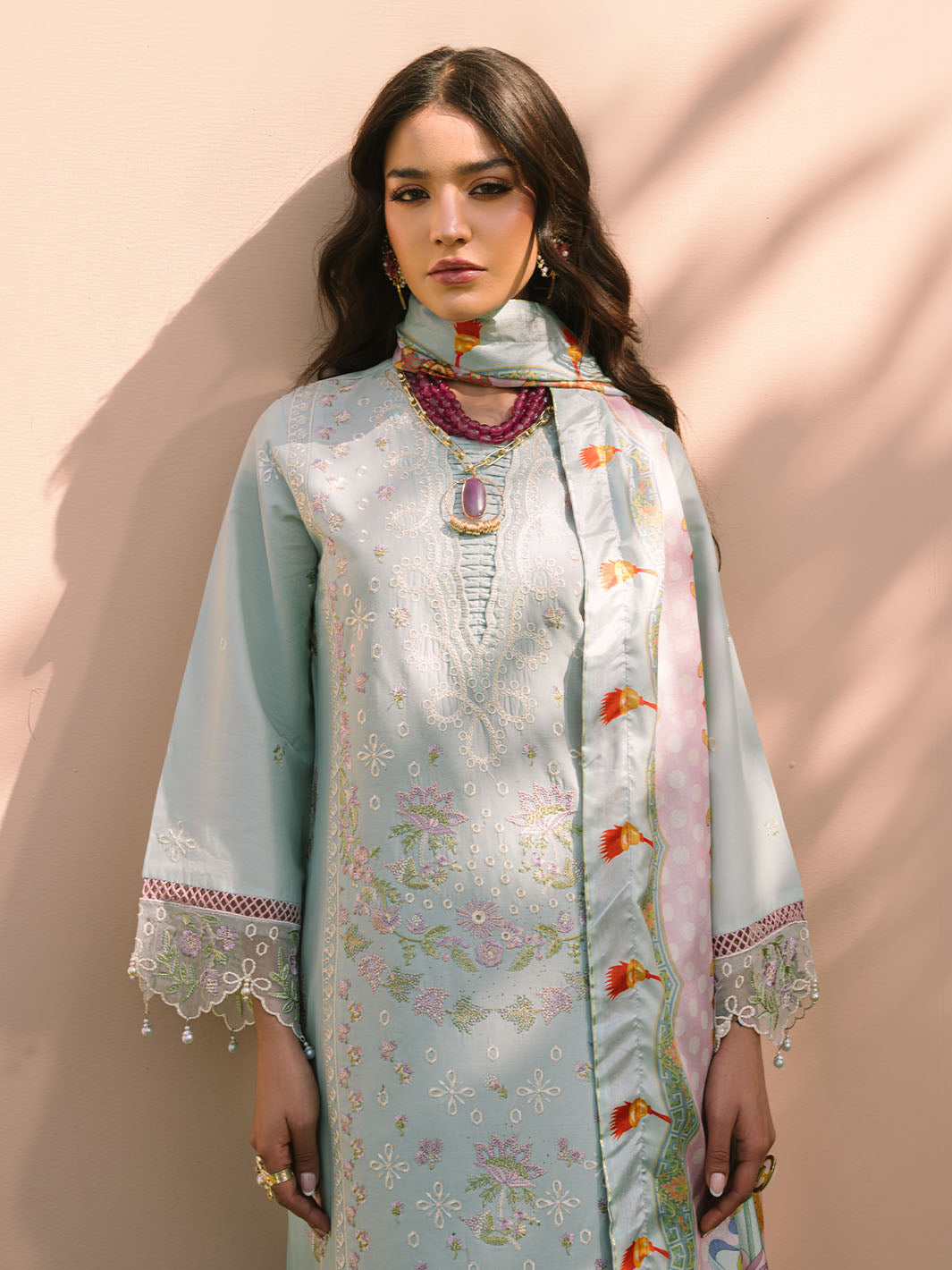Mahnur | Dahlia Luxury Lawn 25 | Advina by Mahnur - Designer Dress - Type: Ladies Clothes - Available at Libayah - 100% Original