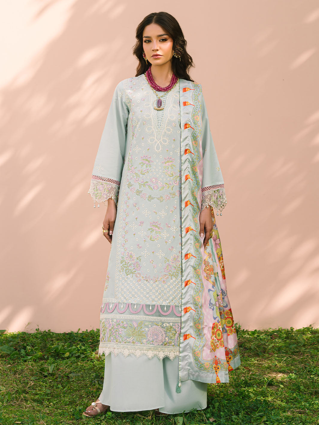 Mahnur | Dahlia Luxury Lawn 25 | Advina by Mahnur - Designer Dress - Type: Ladies Clothes - Available at Libayah - 100% Original