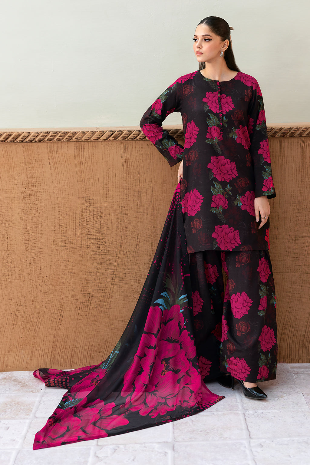 Afsanah | Basics Raw Silk | Dark Majestic AR-103 by Afsanah - Designer Dress - Type: Ladies Clothes - Available at Libayah - 100% Original