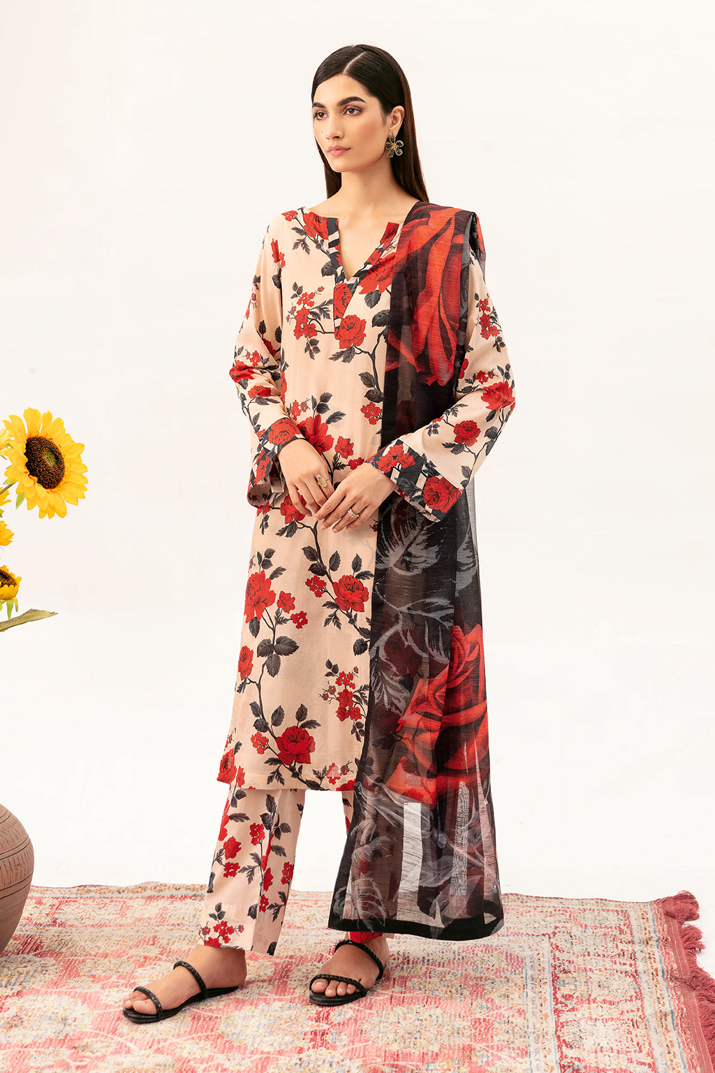 Afsanah | Ready to Wear |  Subdued Rust AP-05 by Afsanah - Designer Dress - Type: Ladies Clothes - Available at Libayah - 100% Original