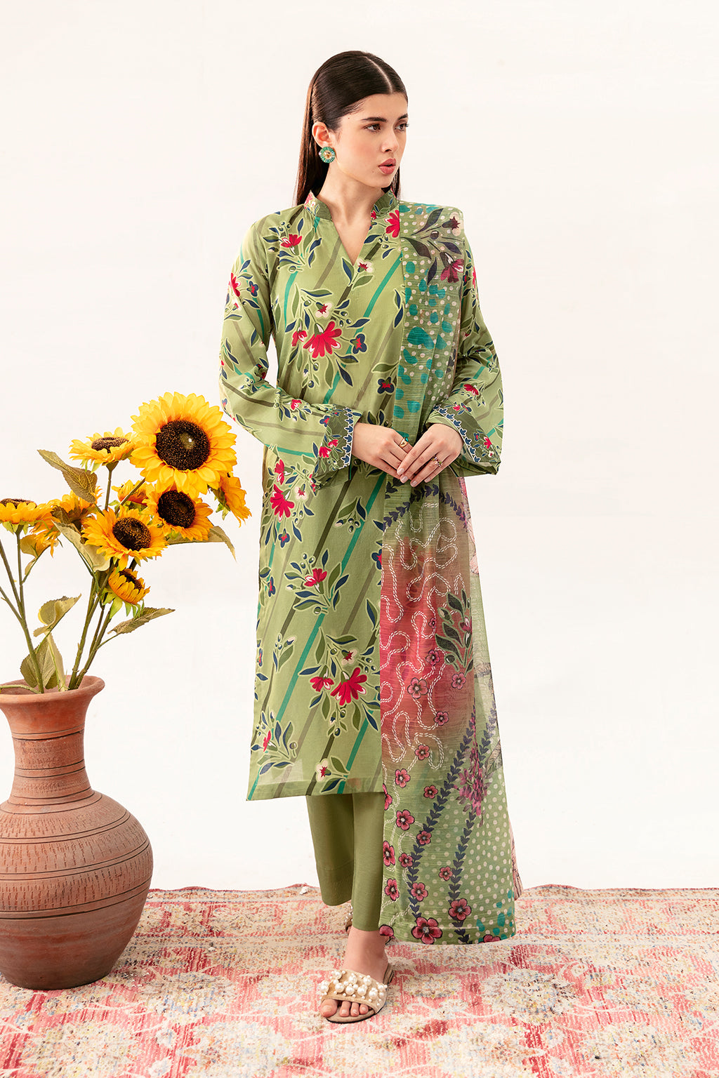Afsanah | Ready to Wear |  Forest green AP-06 by Afsanah - Designer Dress - Type: Ladies Clothes - Available at Libayah - 100% Original