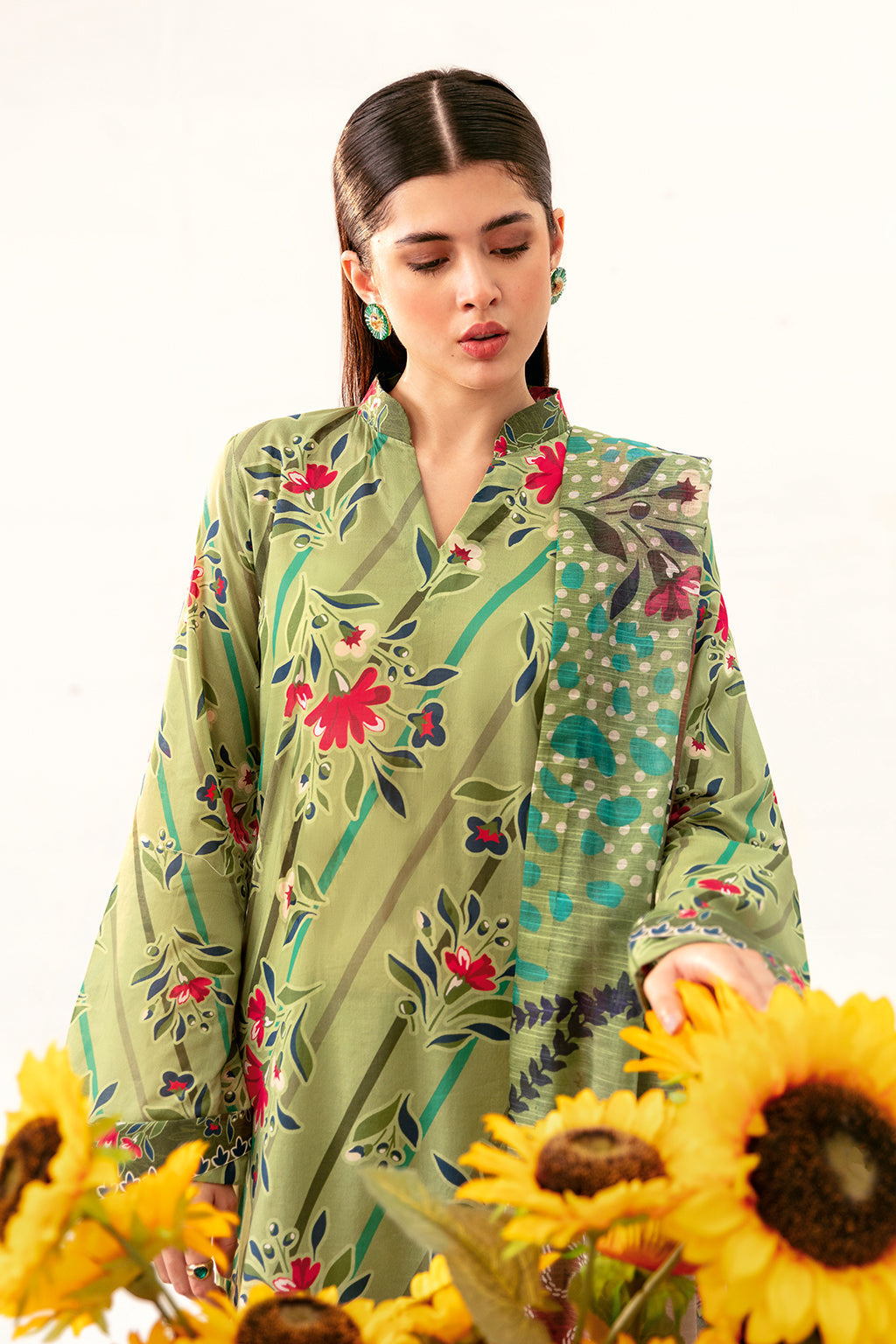 Afsanah | Ready to Wear |  Forest green AP-06 by Afsanah - Designer Dress - Type: Ladies Clothes - Available at Libayah - 100% Original