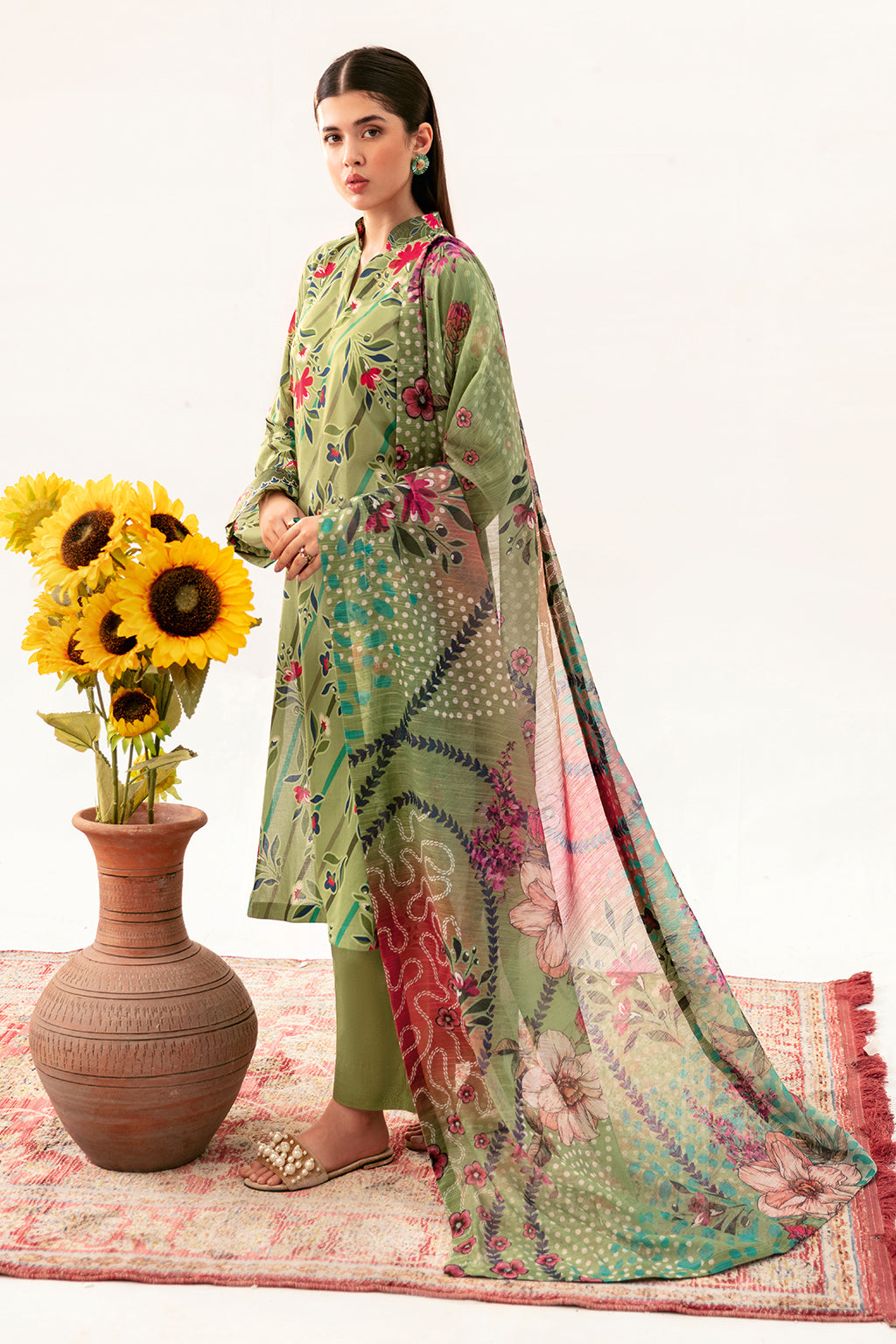 Afsanah | Ready to Wear |  Forest green AP-06 by Afsanah - Designer Dress - Type: Ladies Clothes - Available at Libayah - 100% Original