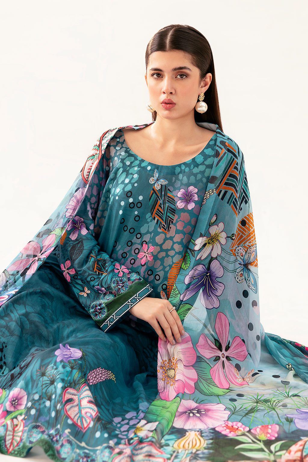 Afsanah | Ready to Wear |  Fresh Teal AP-09 by Afsanah - Designer Dress - Type: Ladies Clothes - Available at Libayah - 100% Original