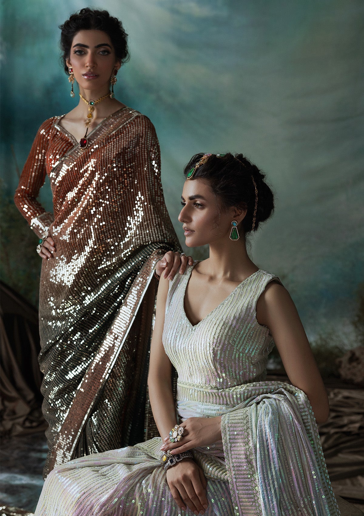 Aik Atelier | Sari Edit 2024 | SARI EDIT '24 VOL. 1 - LOOK 01 by Aik Atelier - Designer Dress - Type: Ladies Clothes - Available at Libayah - 100% Original