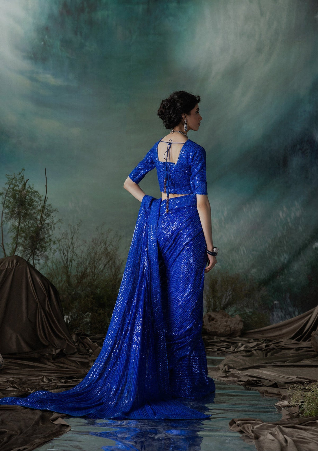 Aik Atelier | Sari Edit 2024 | SARI EDIT '24 VOL. 1 - LOOK 05 by Aik Atelier - Designer Dress - Type: Ladies Clothes - Available at Libayah - 100% Original